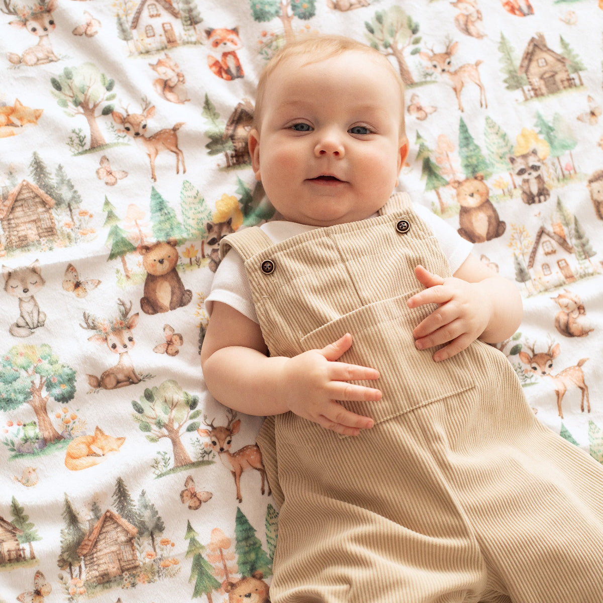 Baby & Toddler Minky Blanket - Woodsy Woodland