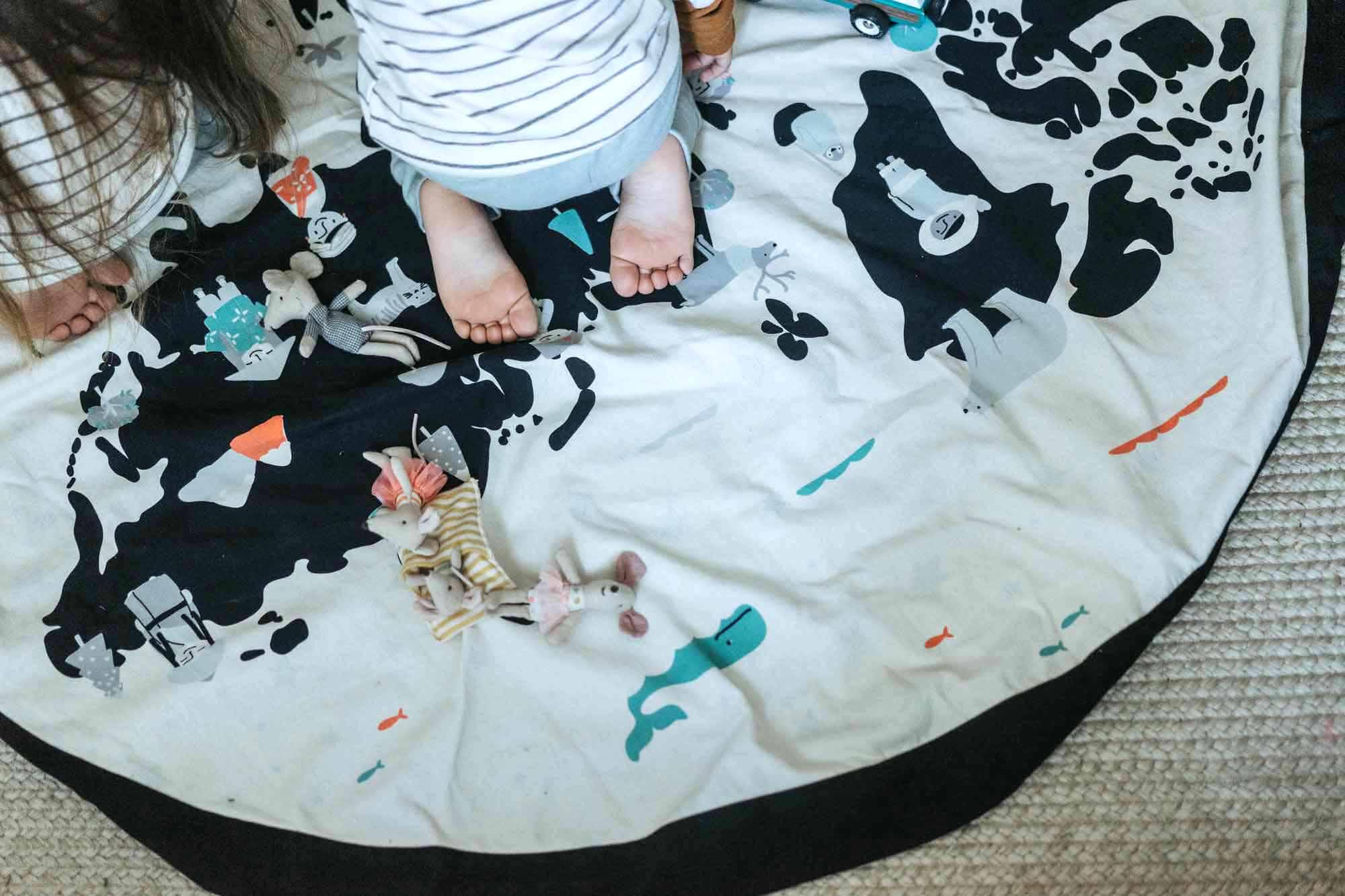 Worldmap/stars Toy Storage Bag