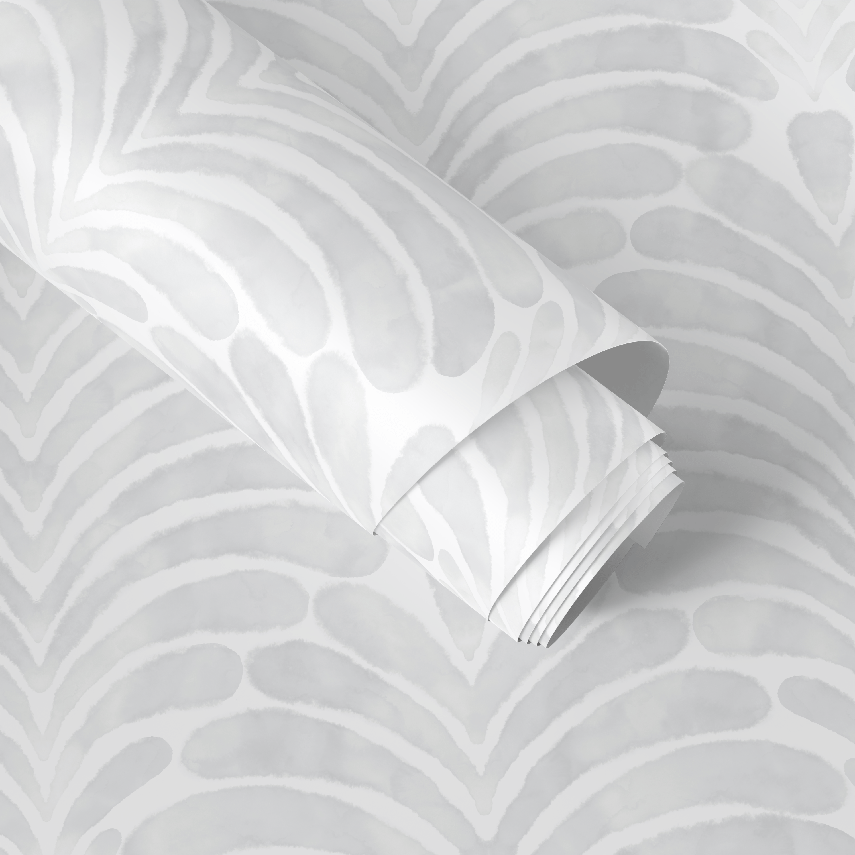 Botanical Wallpaper With A Modern Palm Leaf Motif In Light Gray - X138