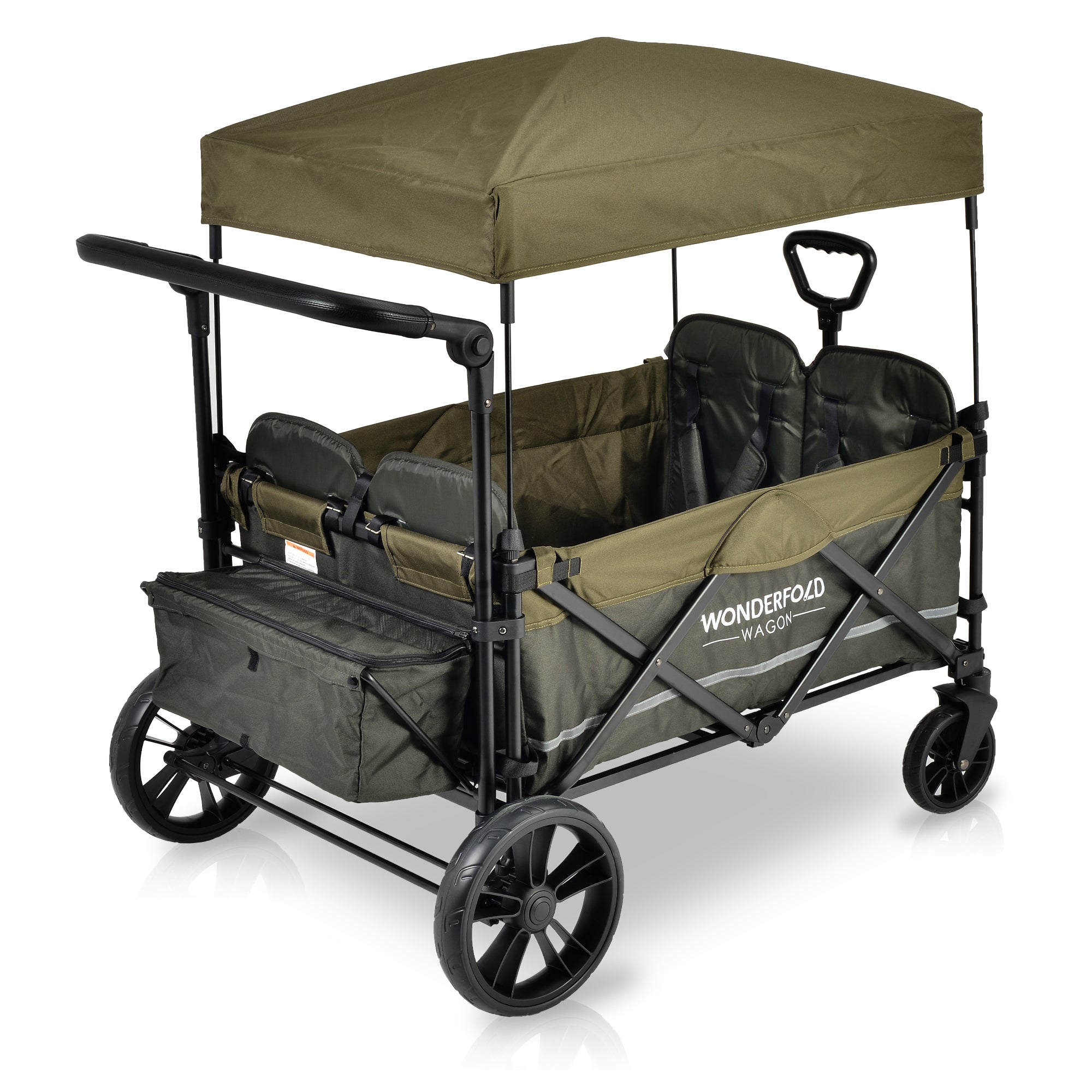 X4M Push + Pull Quad Stroller Wagon w Magnetic Harness (4 Seater)