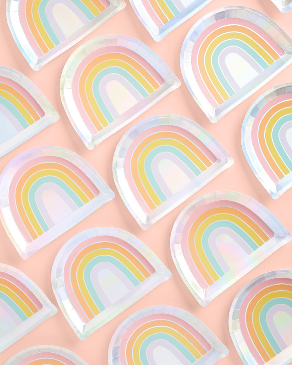 Rainbow Plates - 25 Paper Plates
