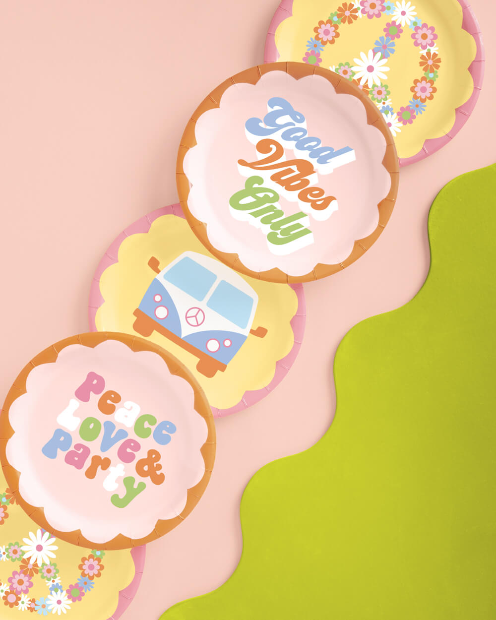 Groovy Plates - 24 Paper Plates
