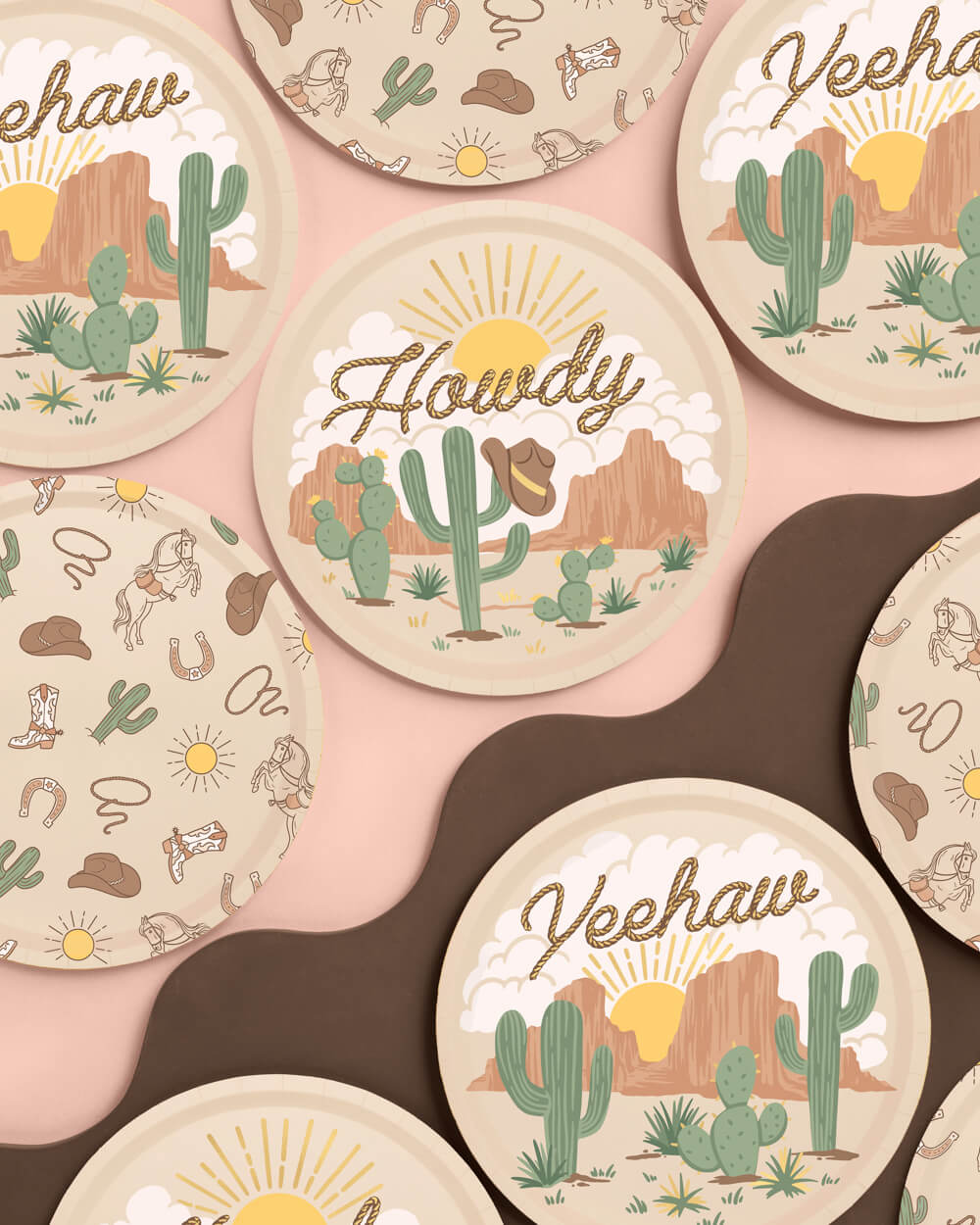 Wild Wild West Plates - 24 Paper Plates