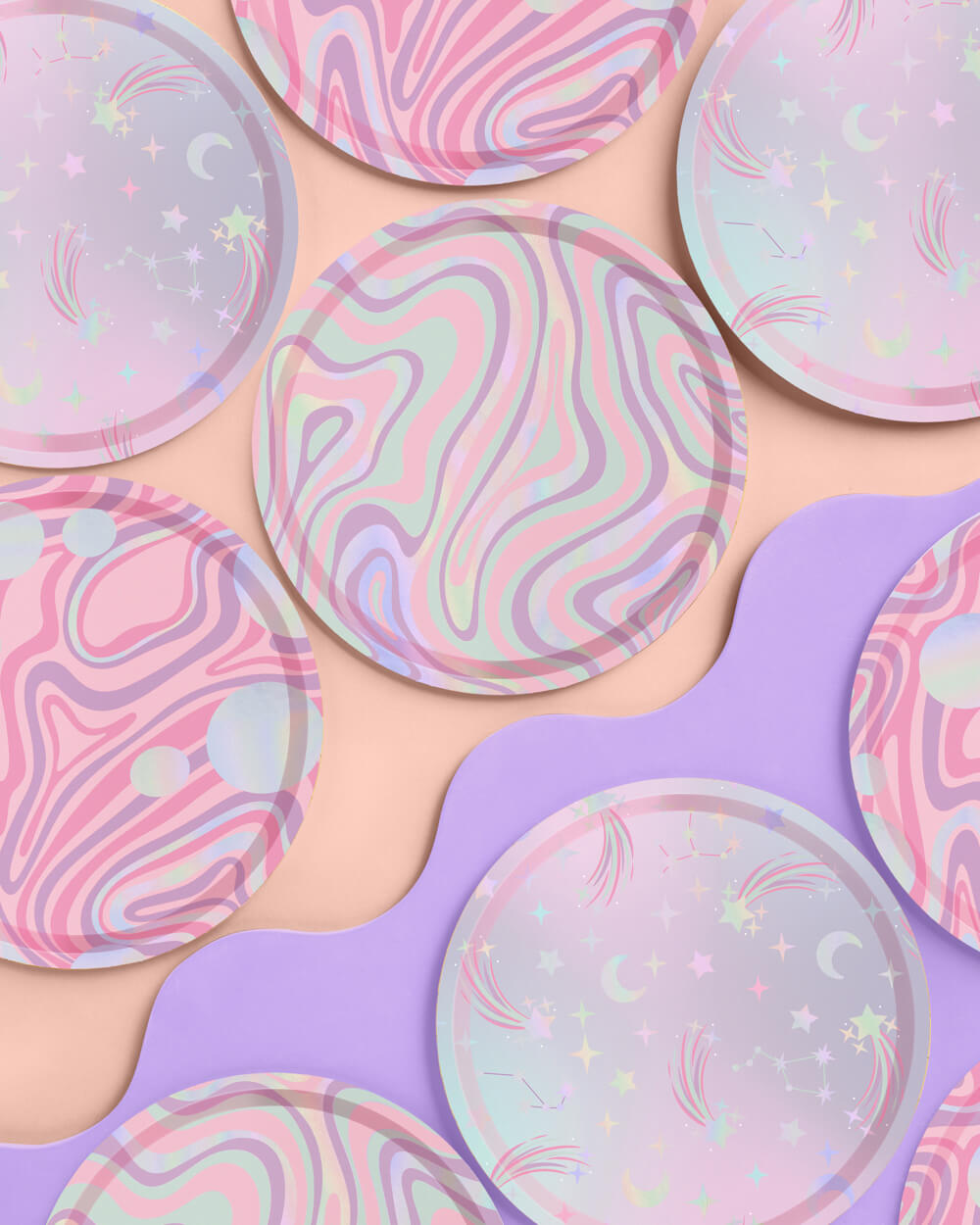 Space Girl Plates - 25 Foil Paper Plates