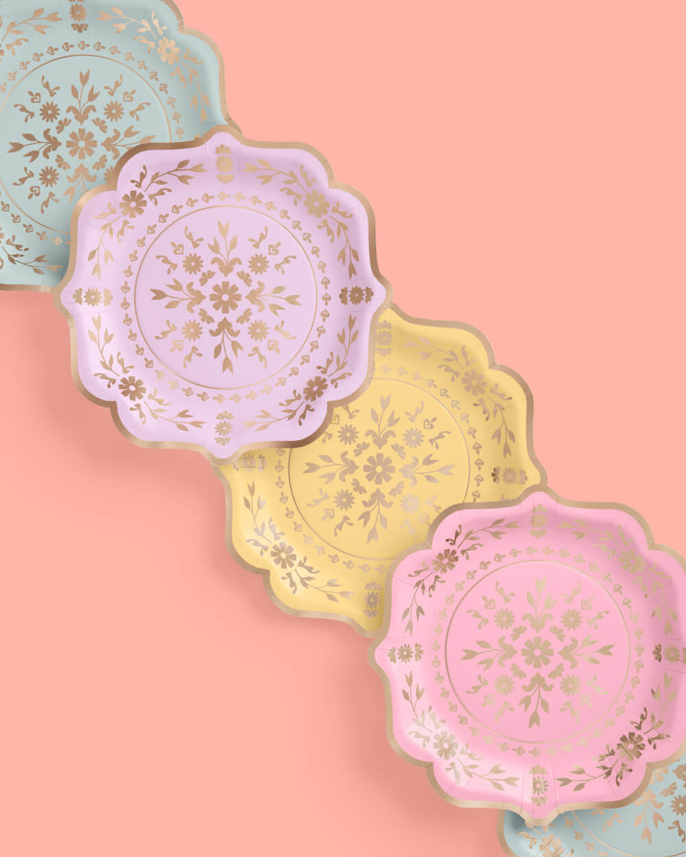 Tea Time Plates - 24 Paper Plates