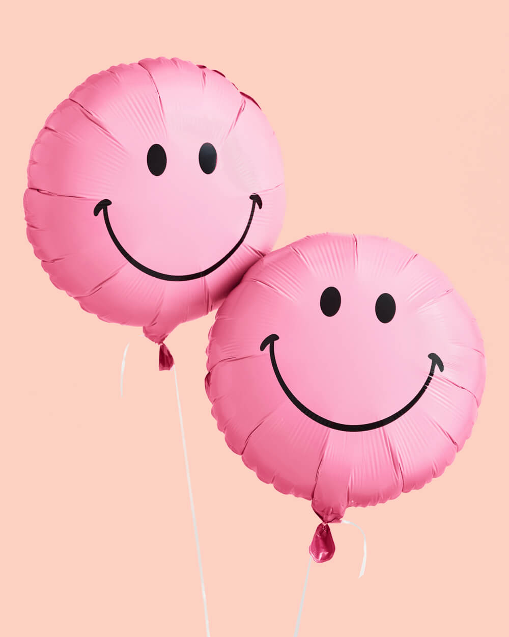 Smiley Balloons - 2 Pink Balloons