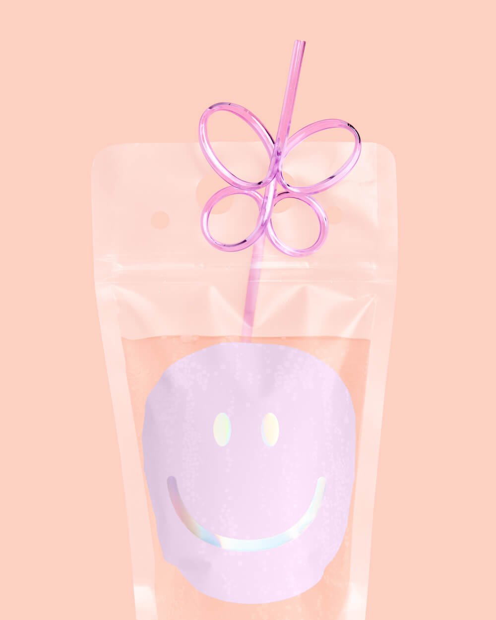 Smiley Sippers - 16 Pouches + Straws