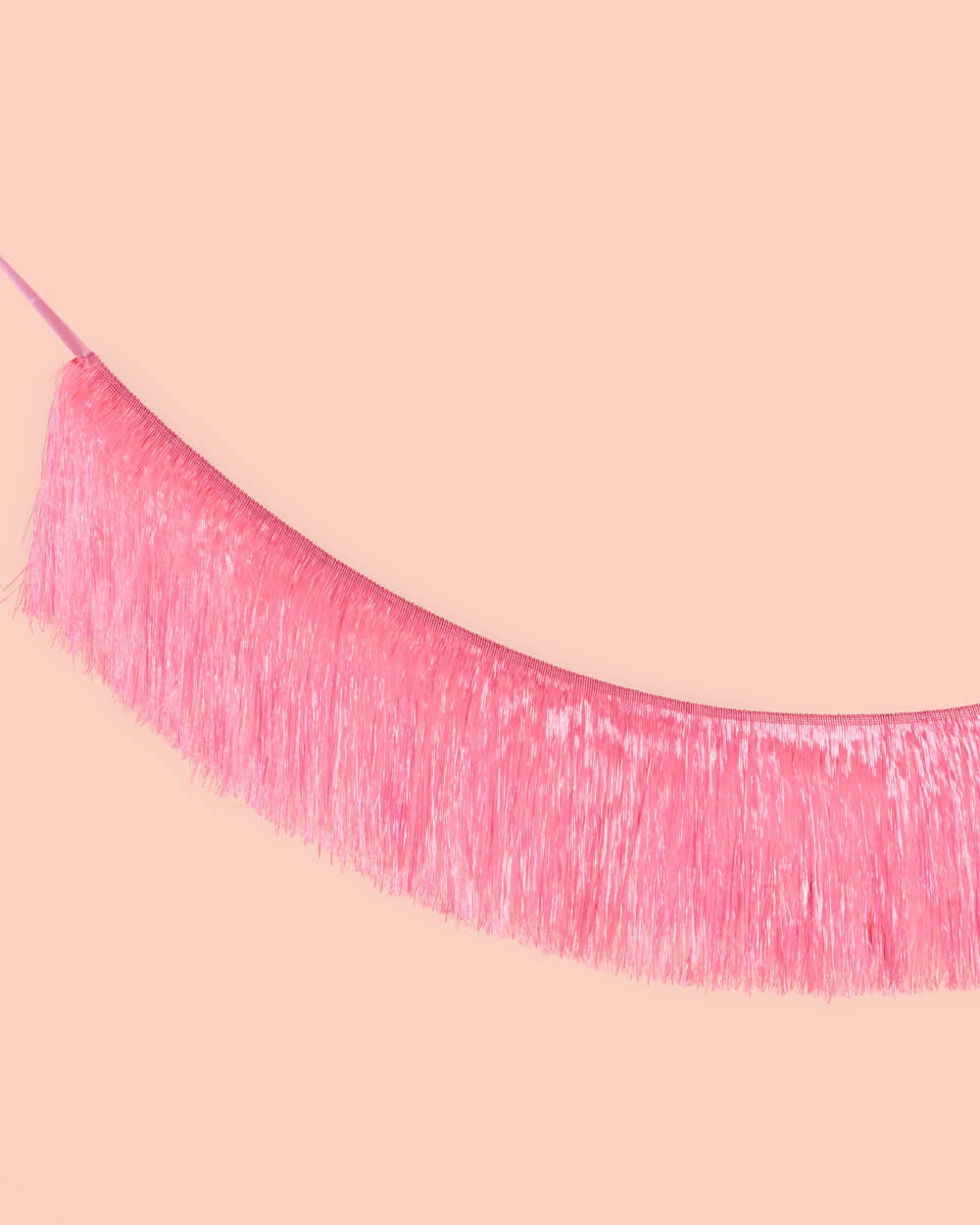 Let's Go Party Fringe - Pink Iridescent Banner