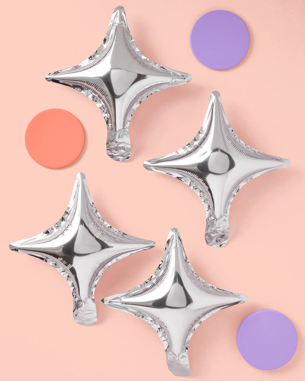 Sparkle Balloon - 6 Pc Silver Foil Set