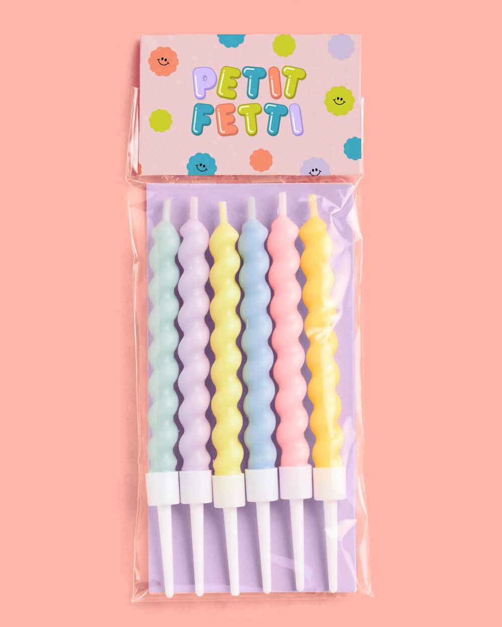 Swirly Party Candles - 4" Pastel Candles