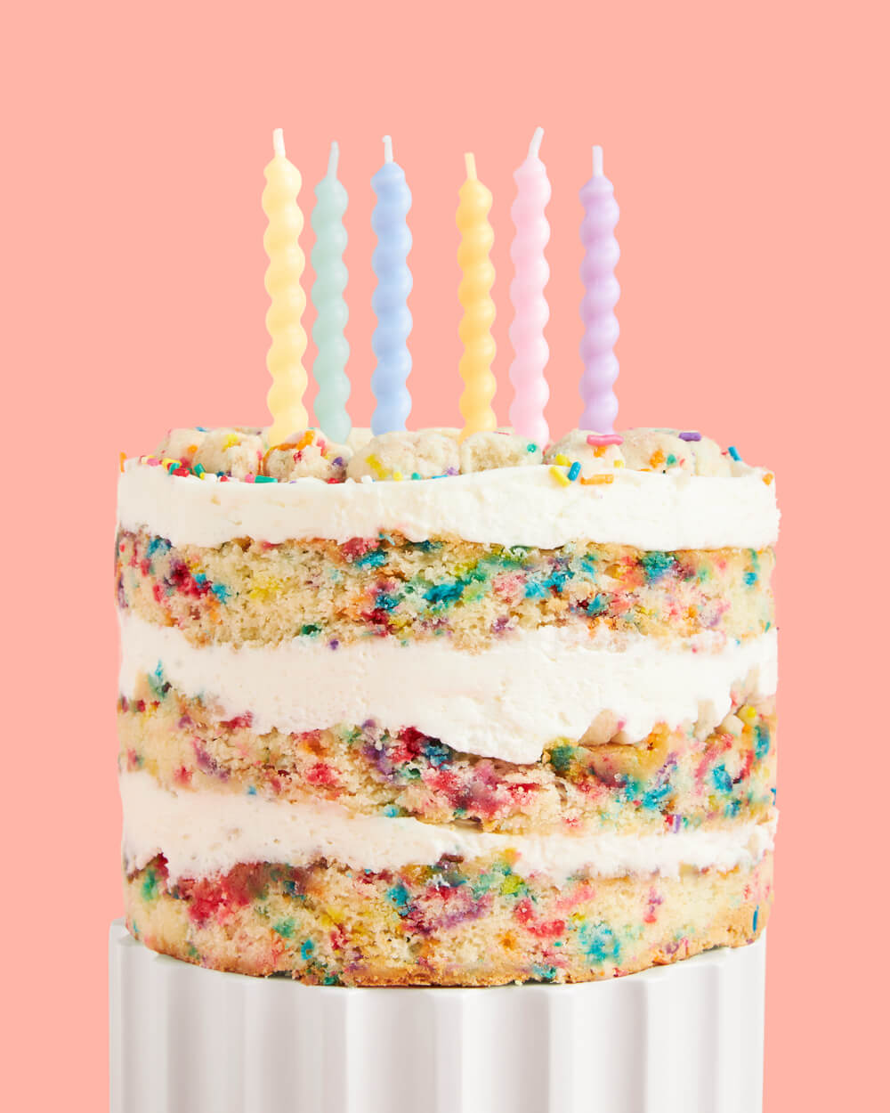 Swirly Party Candles - 4" Pastel Candles