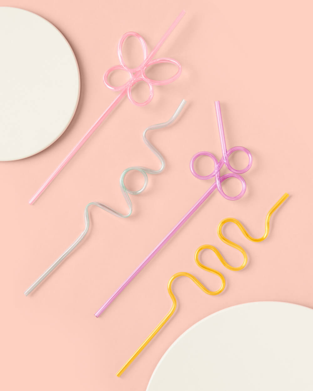 Pastel Party Straws - 20 Reusable Straws