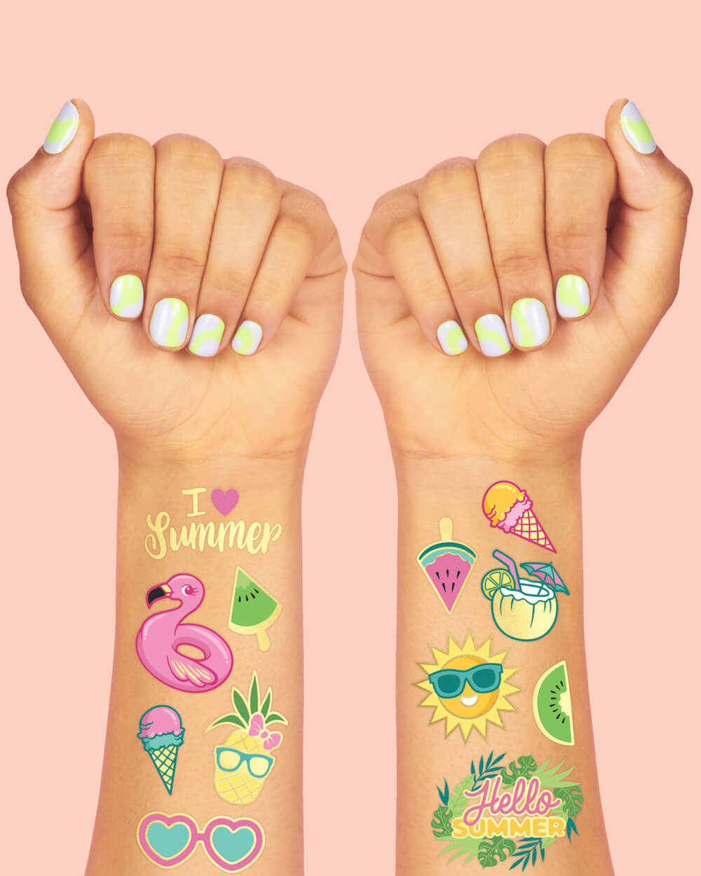 Summer Fun Tats - 44 Foil Temporary Tattoos
