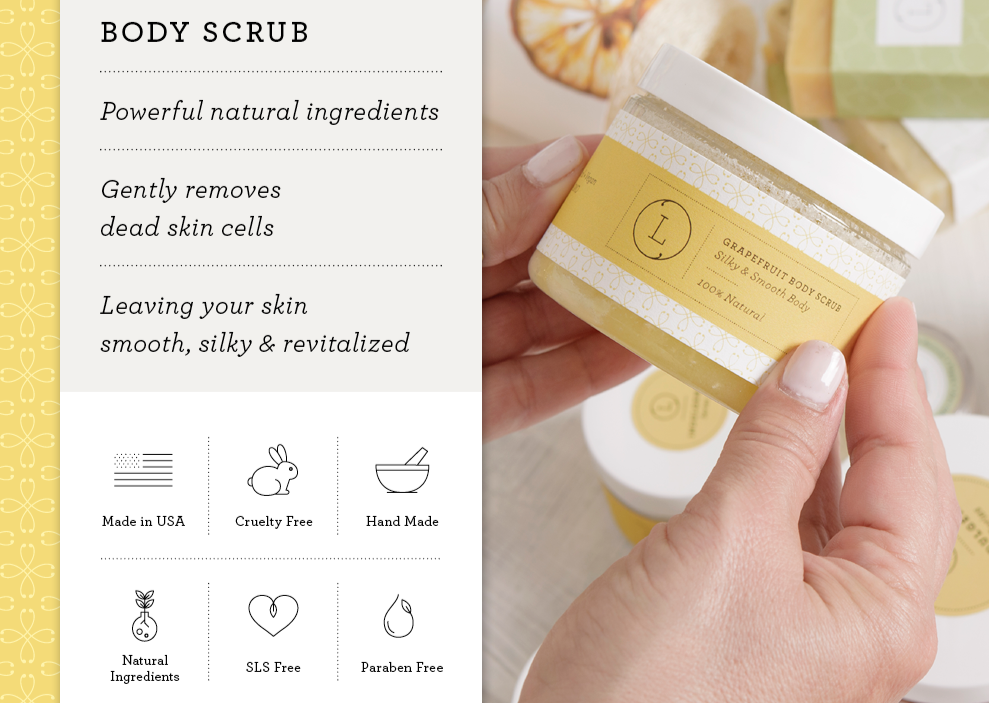 Moisturizing Set With Grapefruit Body Oil And Body Scrub