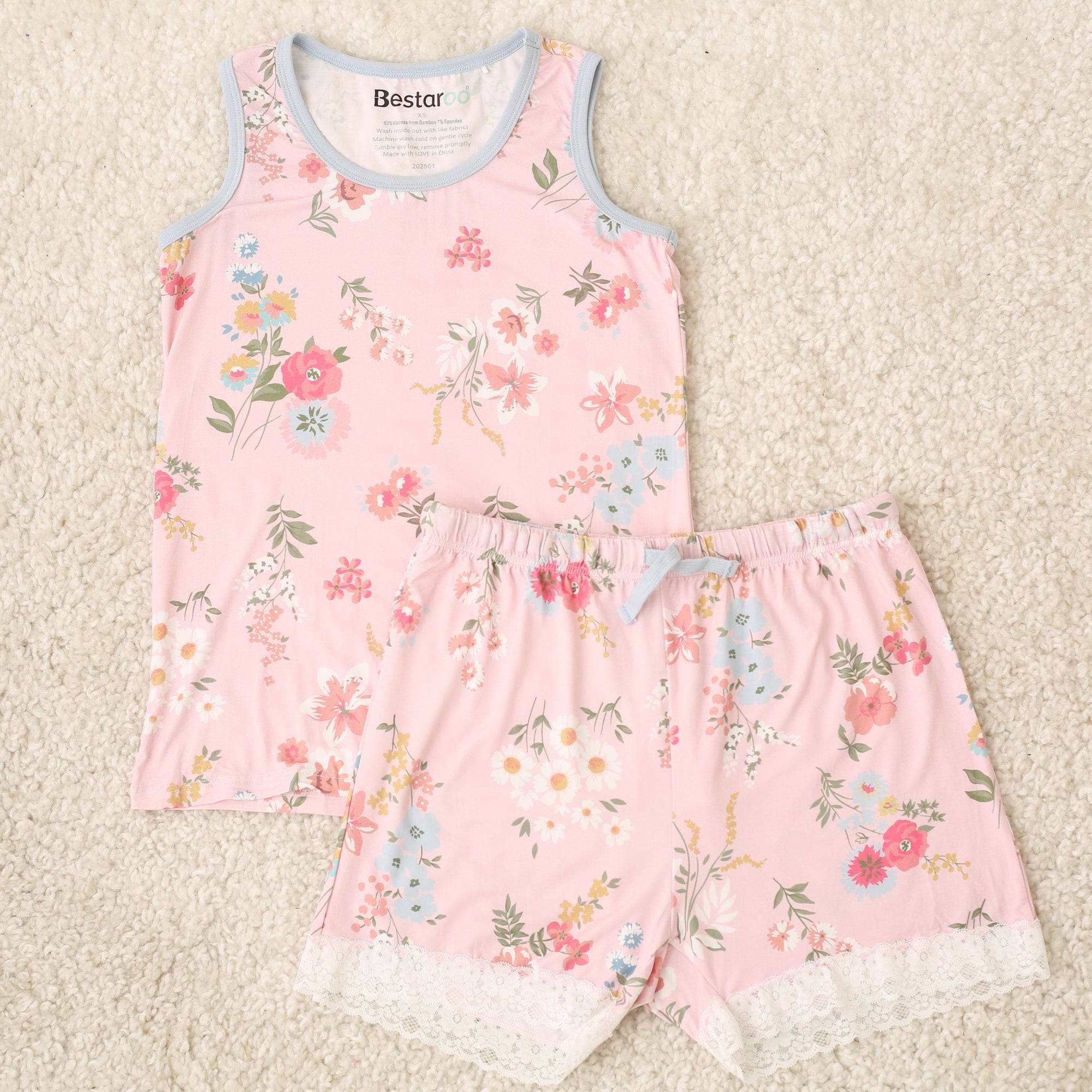 Ditzy Floral Mom Shorts Set