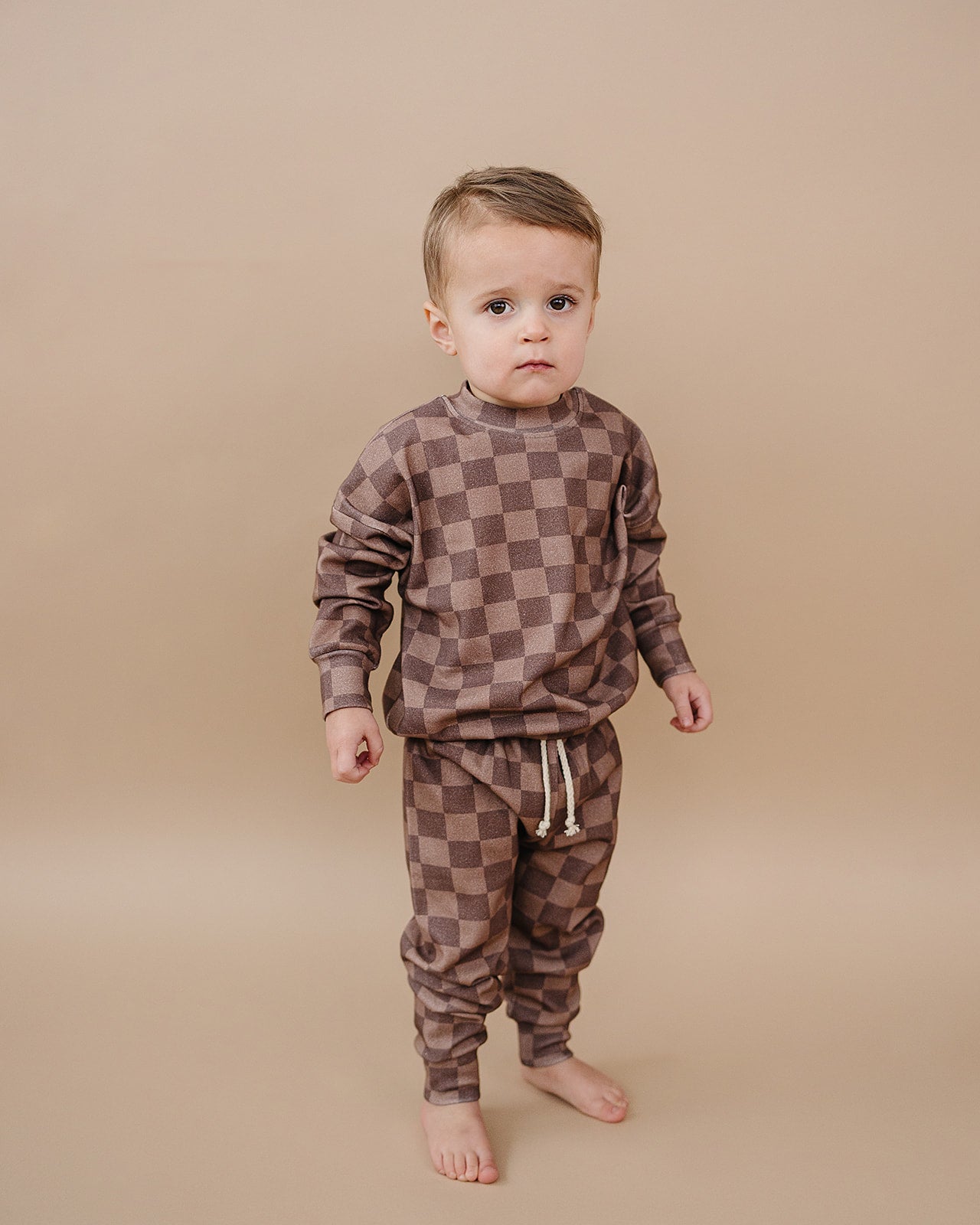 Jogger Set | Espresso Checkered