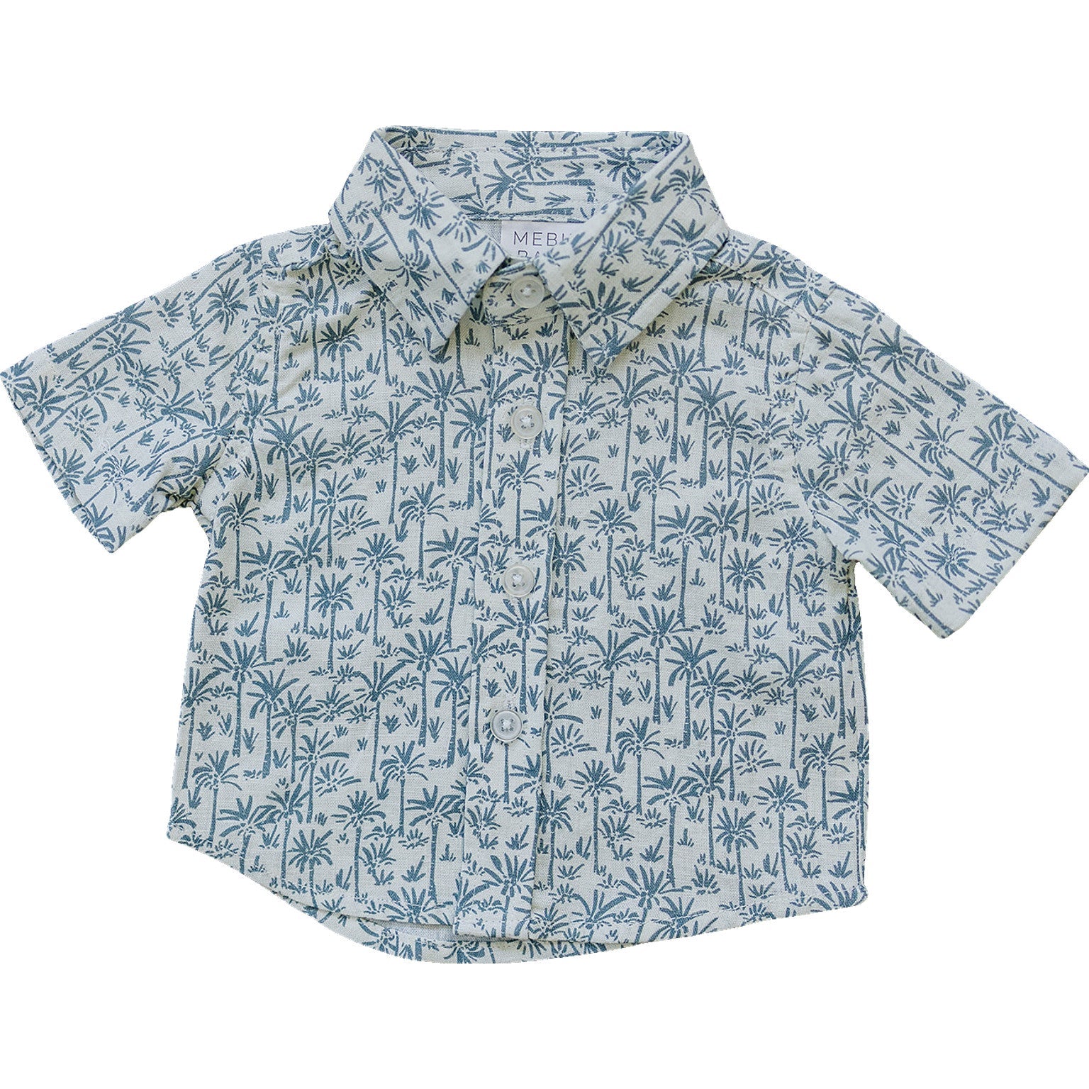 Babyhug Cotton Woven Half Sleeves Shirt With Palm Tree Print - Multicolor main image 0
