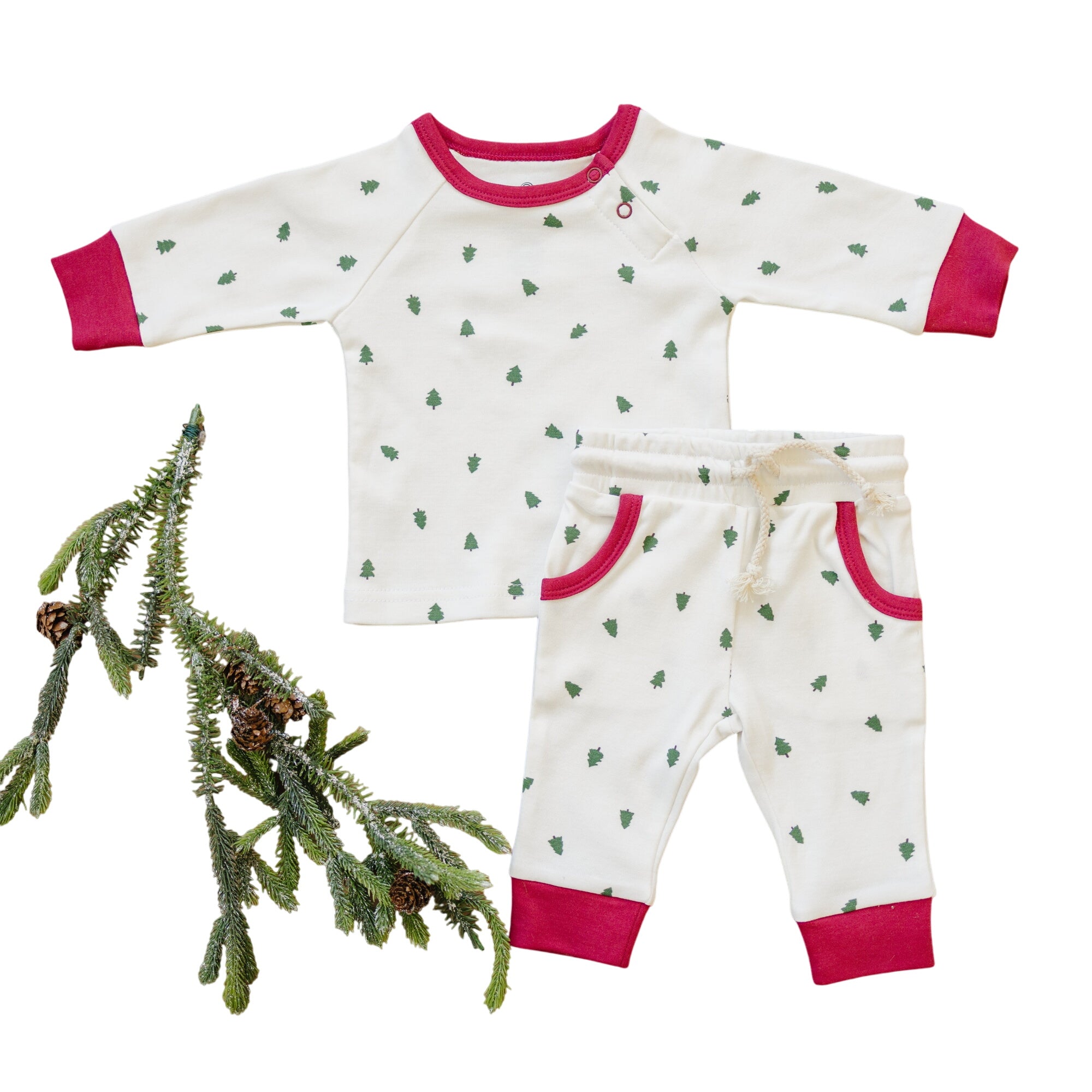 Tiny Trees Christmas Organic Cotton Lounge Set