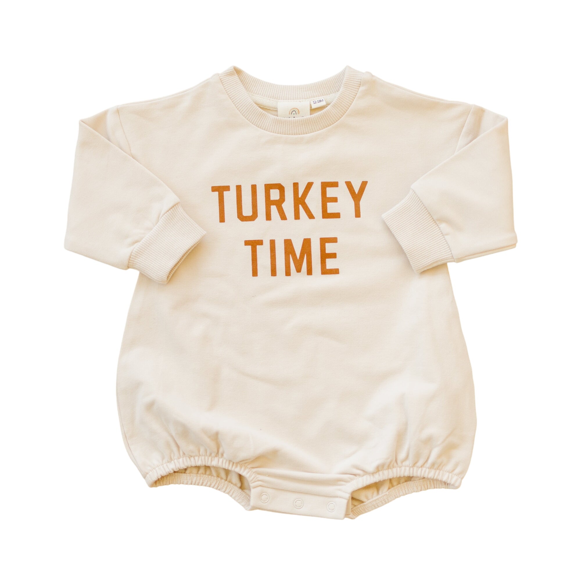 Turkey Time Organic Cotton Sweatshirt Romper