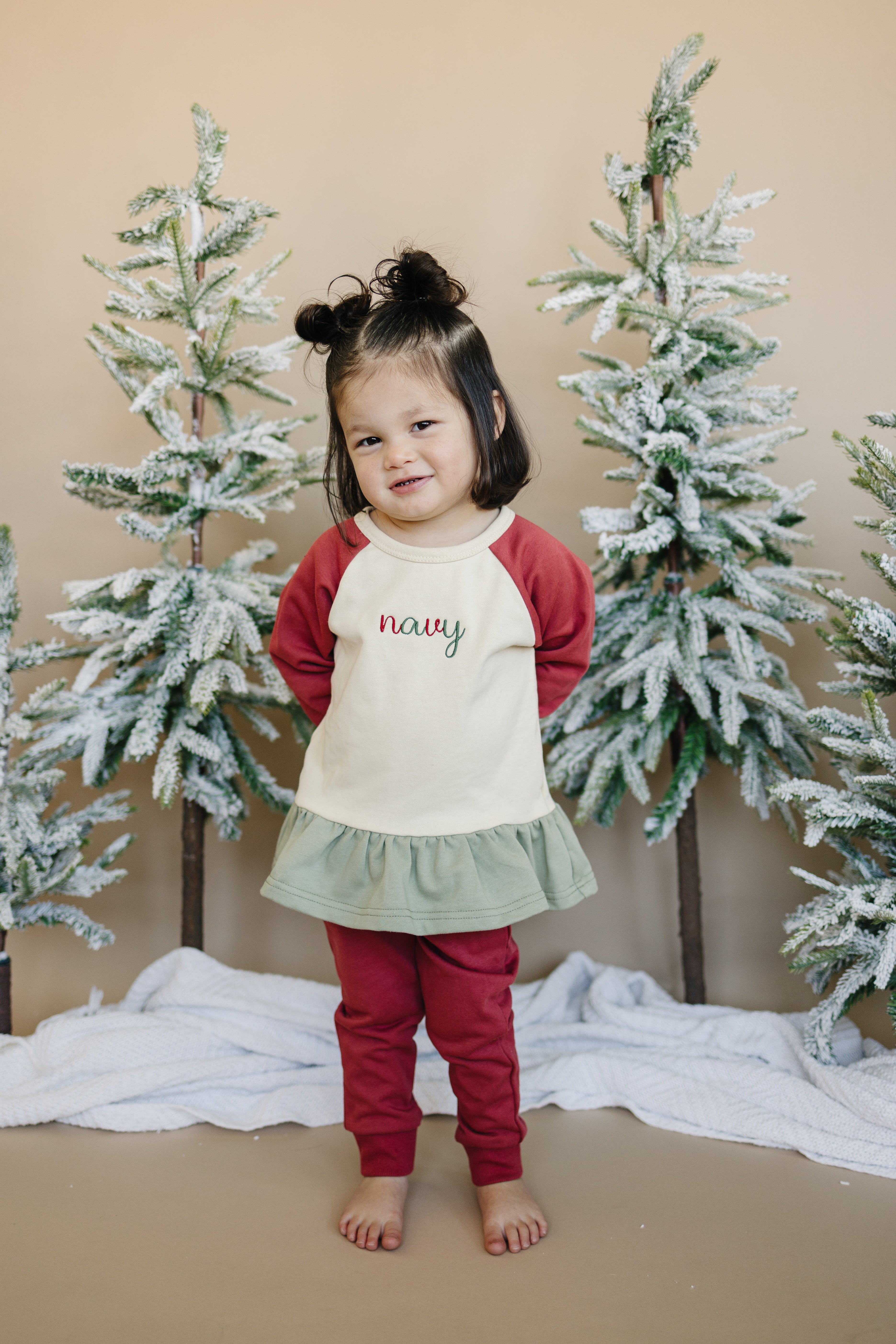 Cotton French Terry Joggers - Christmas Matching