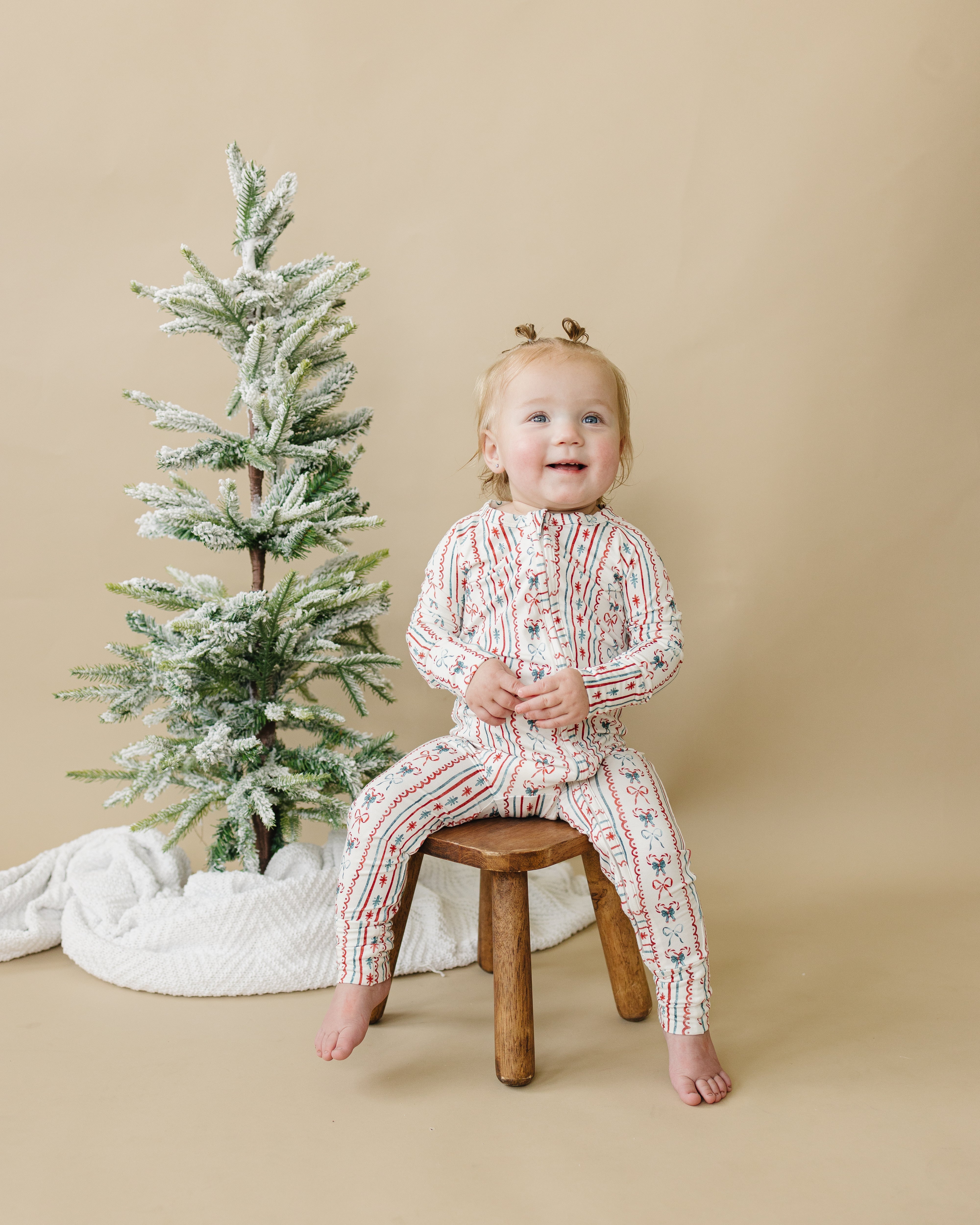 Candy Cane Lane Bamboo Zippy Pajamas
