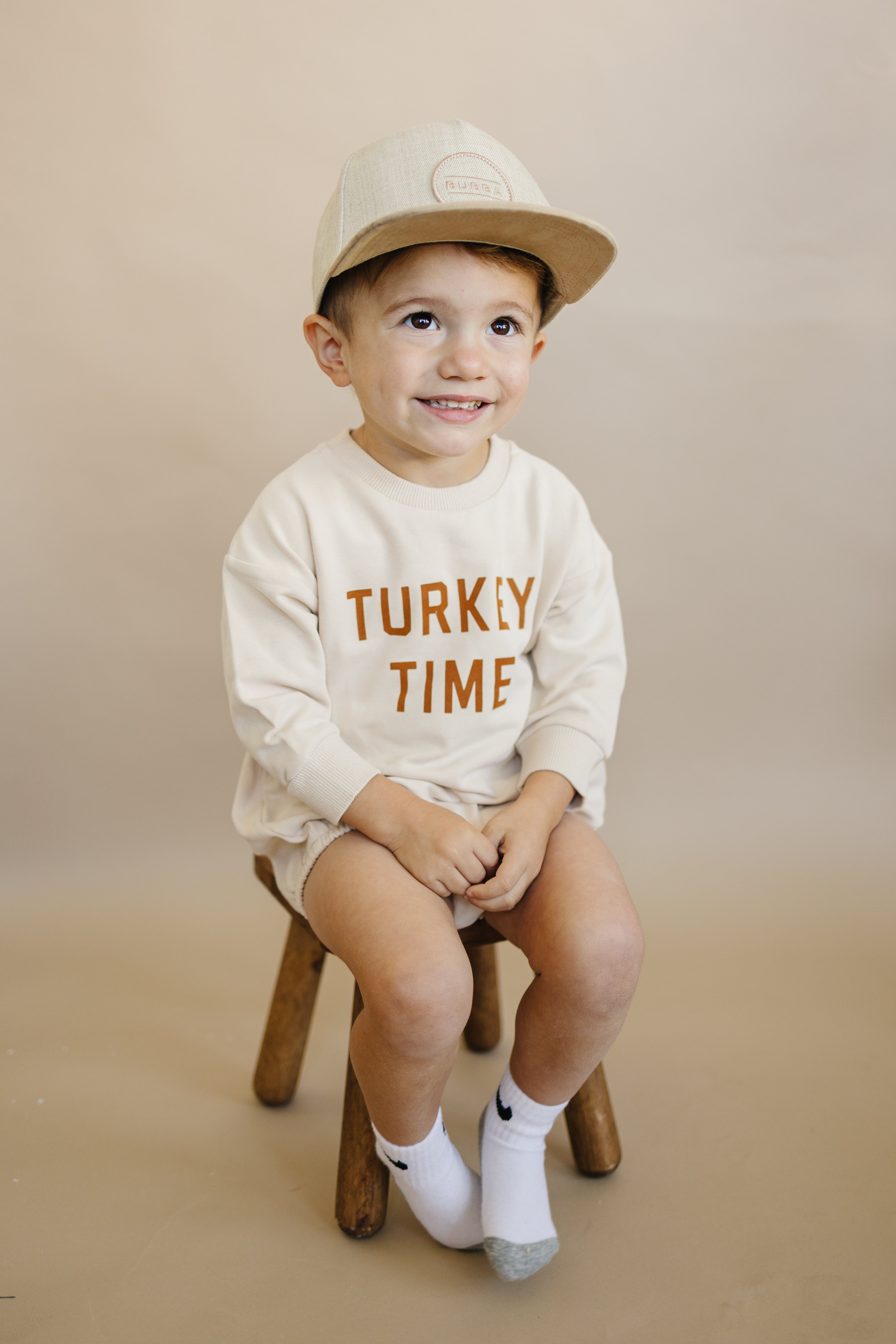Turkey Time Organic Cotton Sweatshirt Romper
