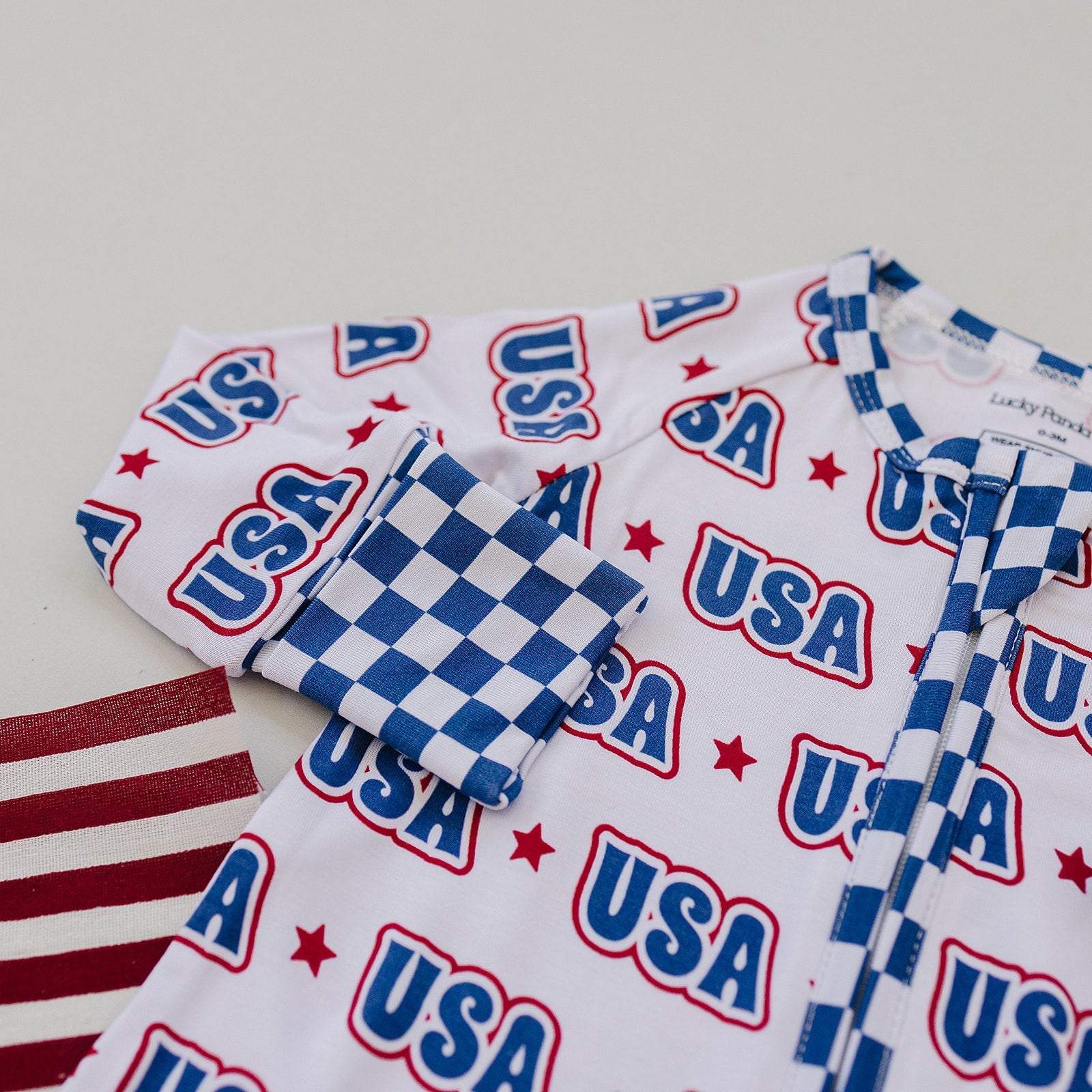 Bamboo Zip Romper | Usa