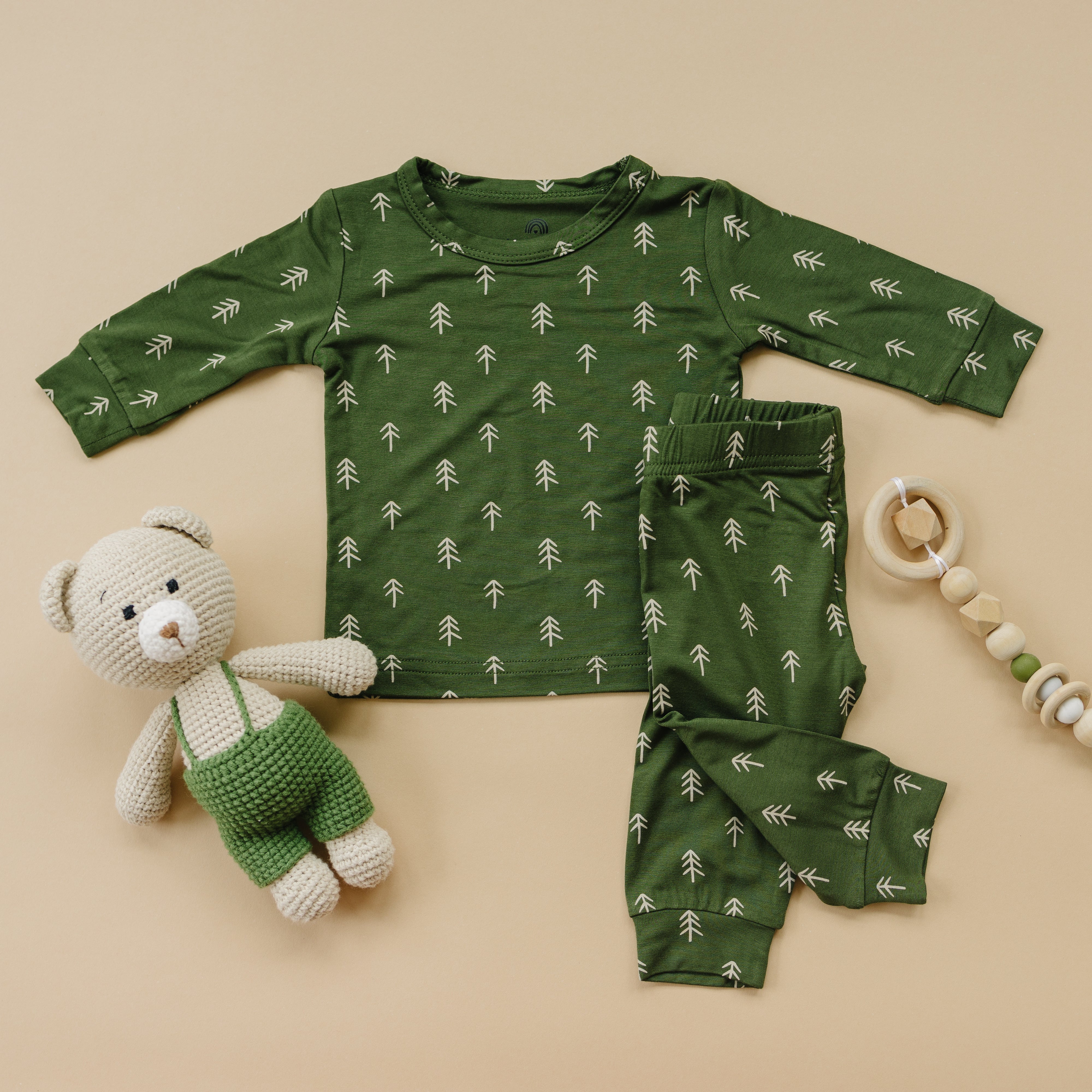 Evergreen Dreams 2pc Bamboo Pajamas *sizes 0/3 Through 6/12 Months Left