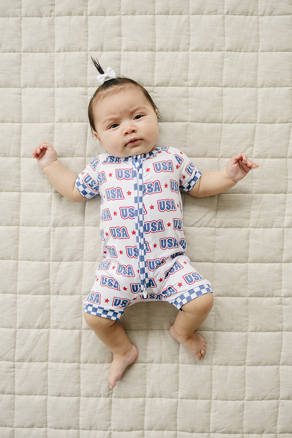 Bamboo Shorty Romper | Usa
