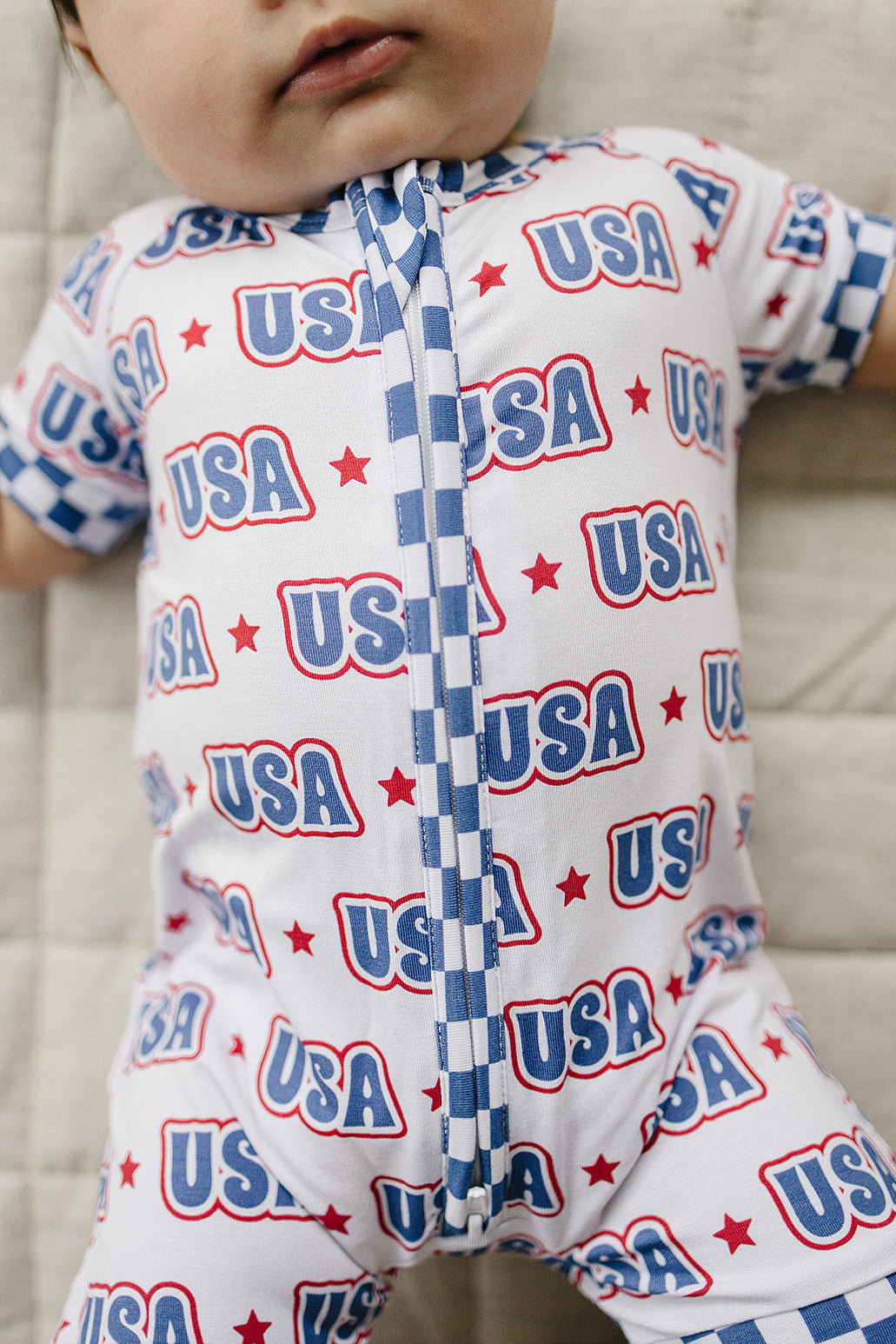 Bamboo Shorty Romper | Usa