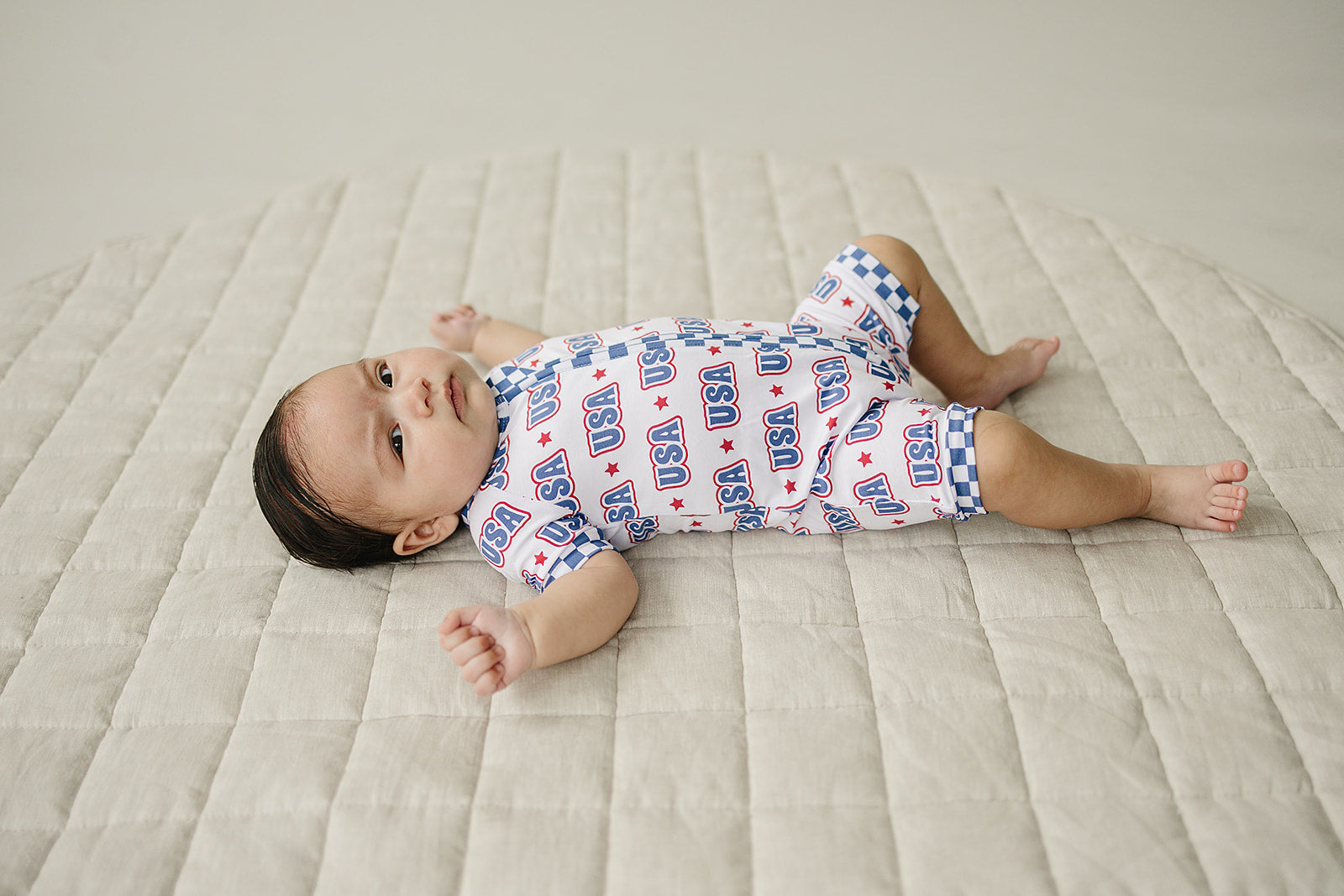 Bamboo Shorty Romper | Usa