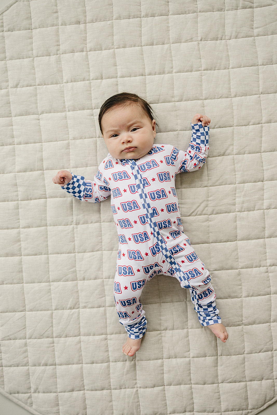 Bamboo Zip Romper | Usa