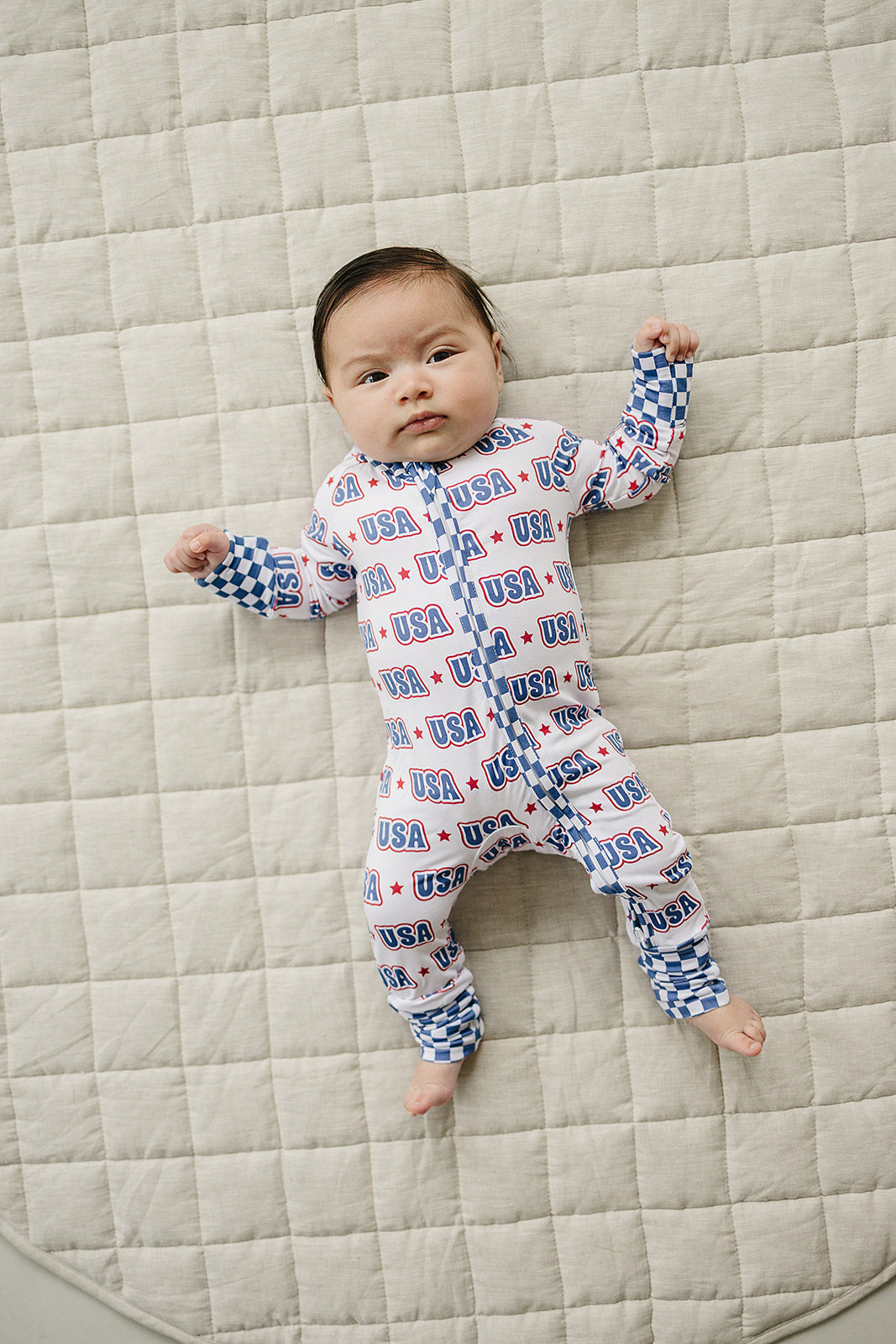 Bamboo Zip Romper | Usa
