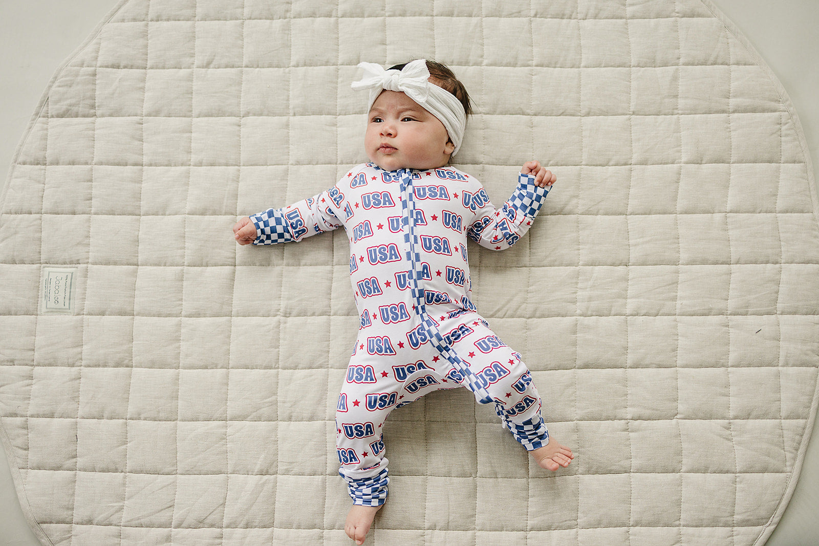 Bamboo Zip Romper | Usa
