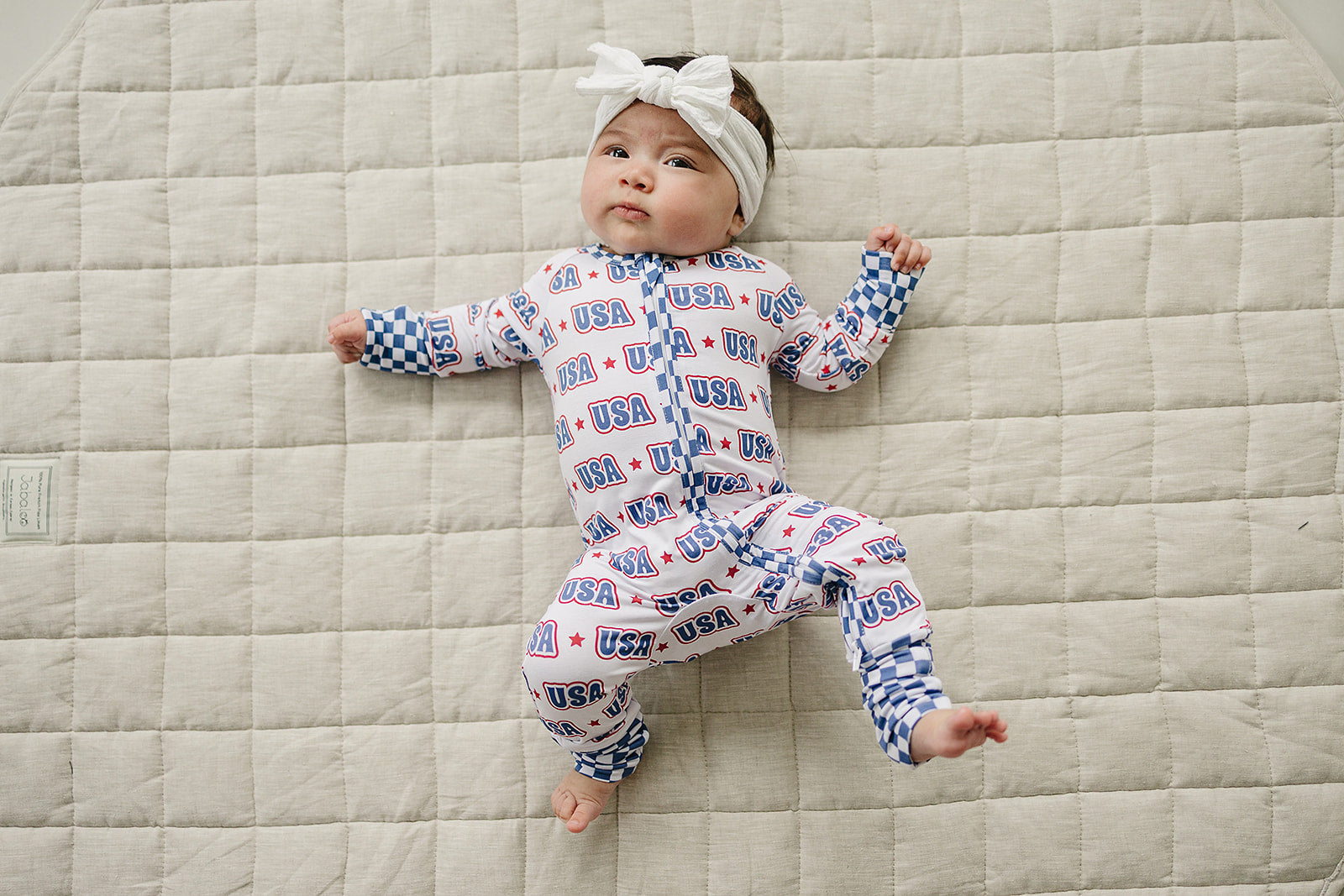 Bamboo Zip Romper | Usa