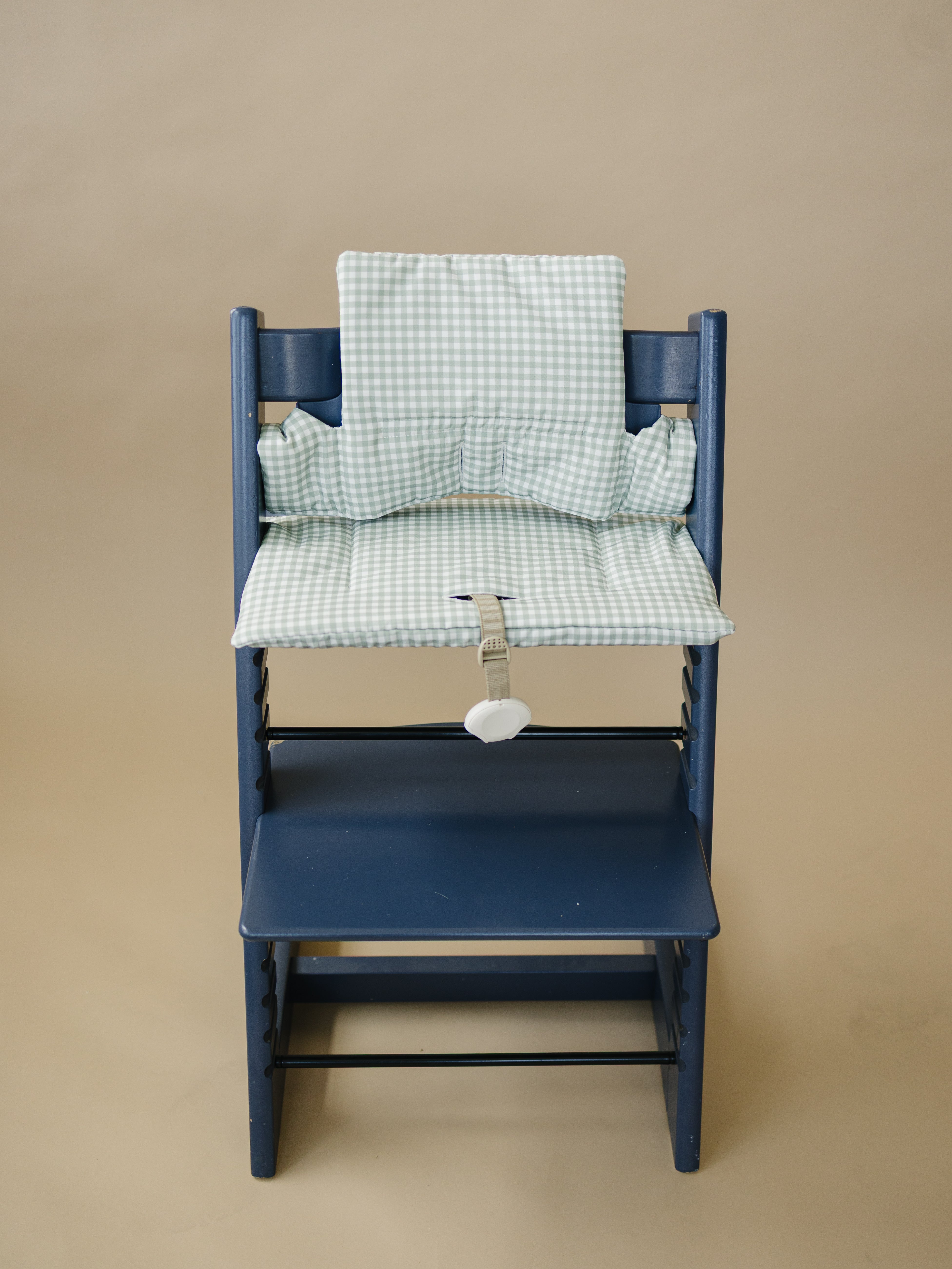 Sage Green Gingham Cushion For The Stokke Tripp Trapp Highchair