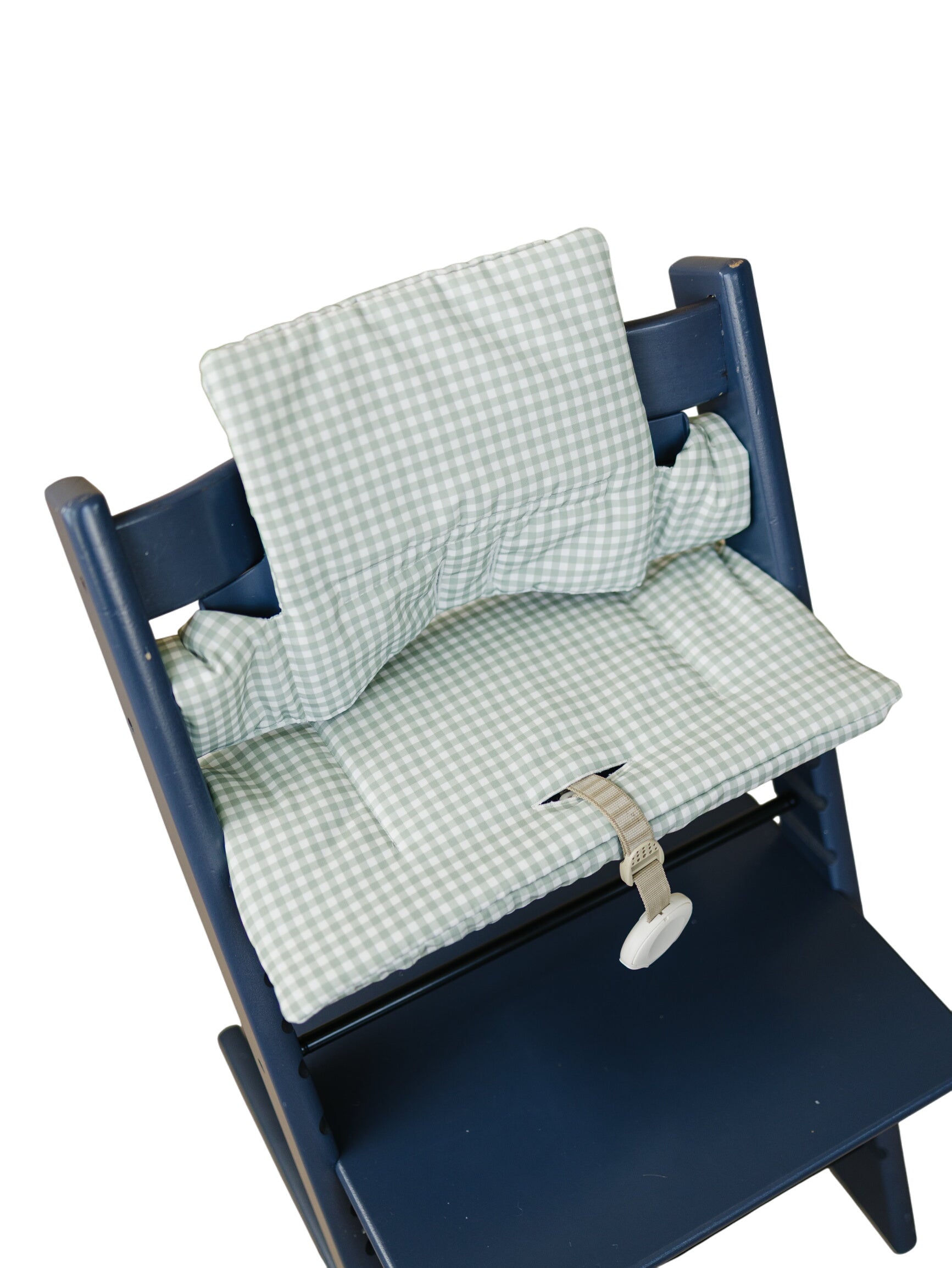 Sage Green Gingham Cushion For The Stokke Tripp Trapp Highchair