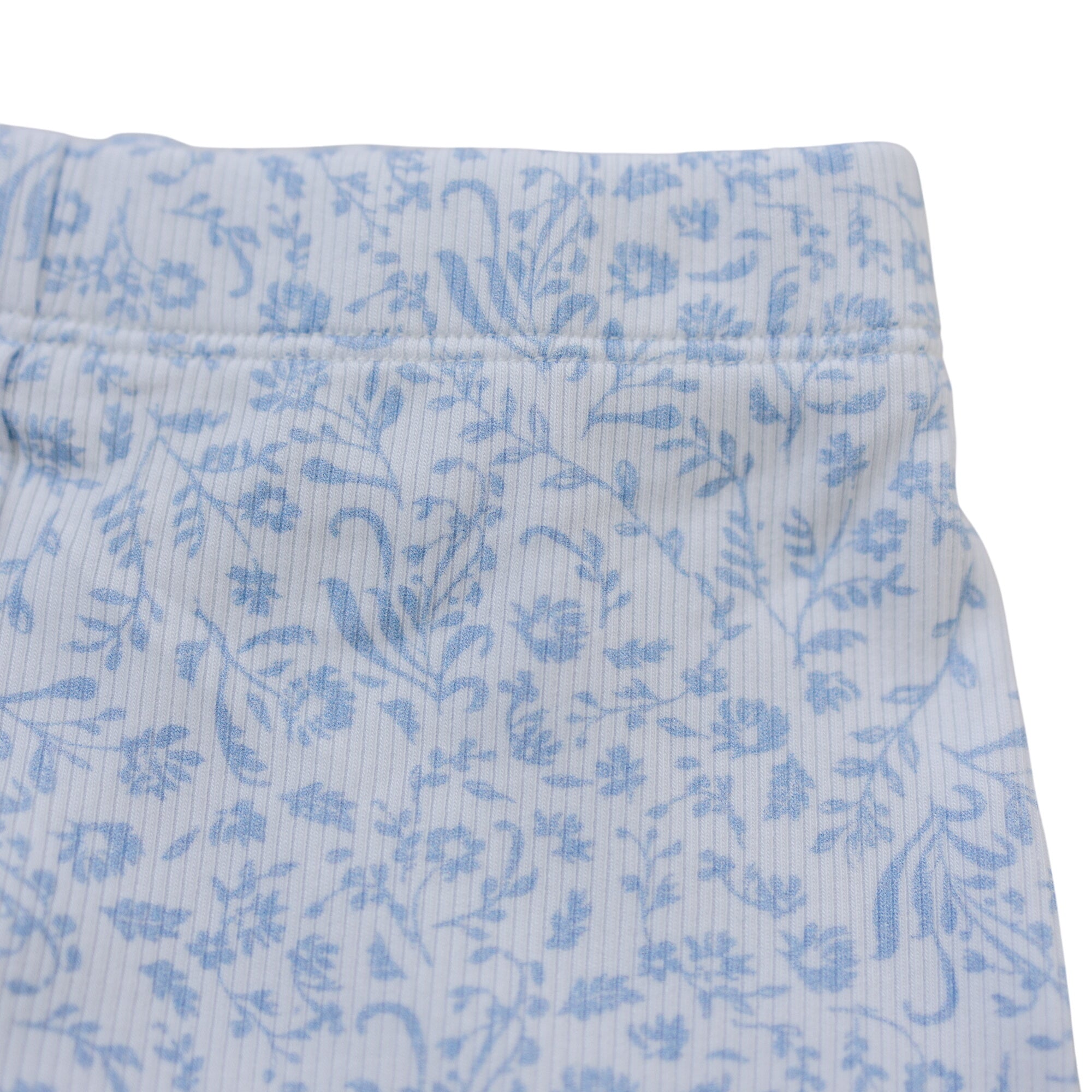 Blue Toile Applique Bow Sweatshirt Romper Or Crewneck