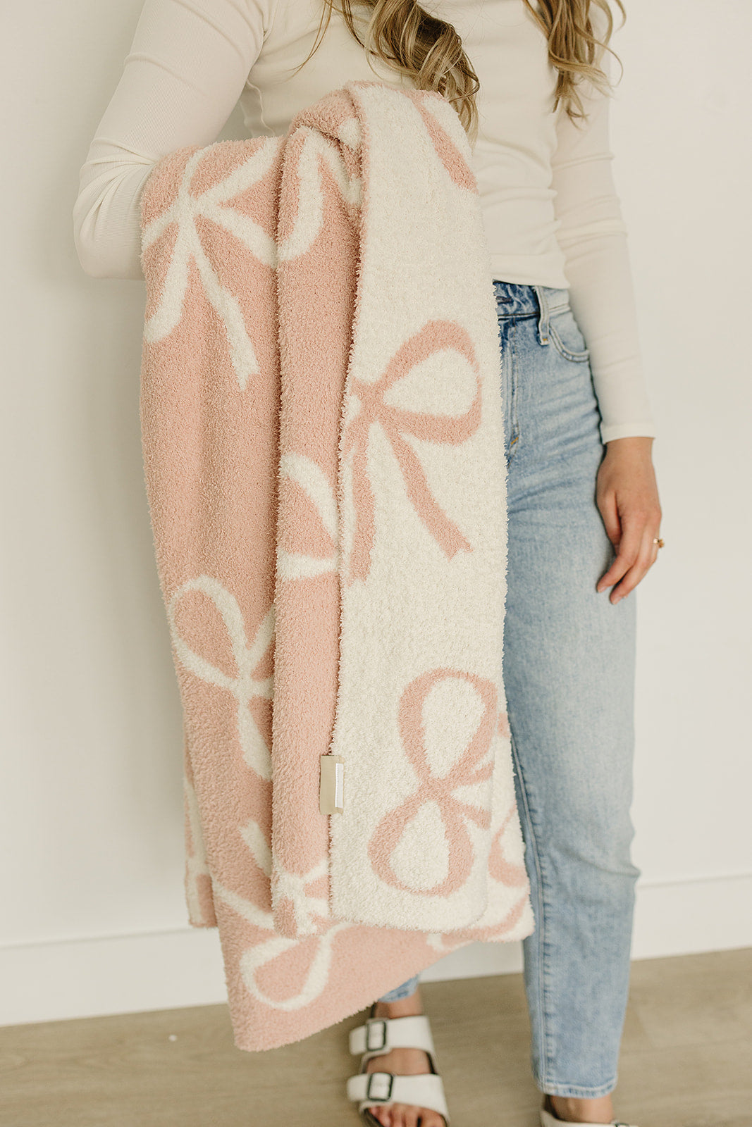 Pink Bow Plush Blanket