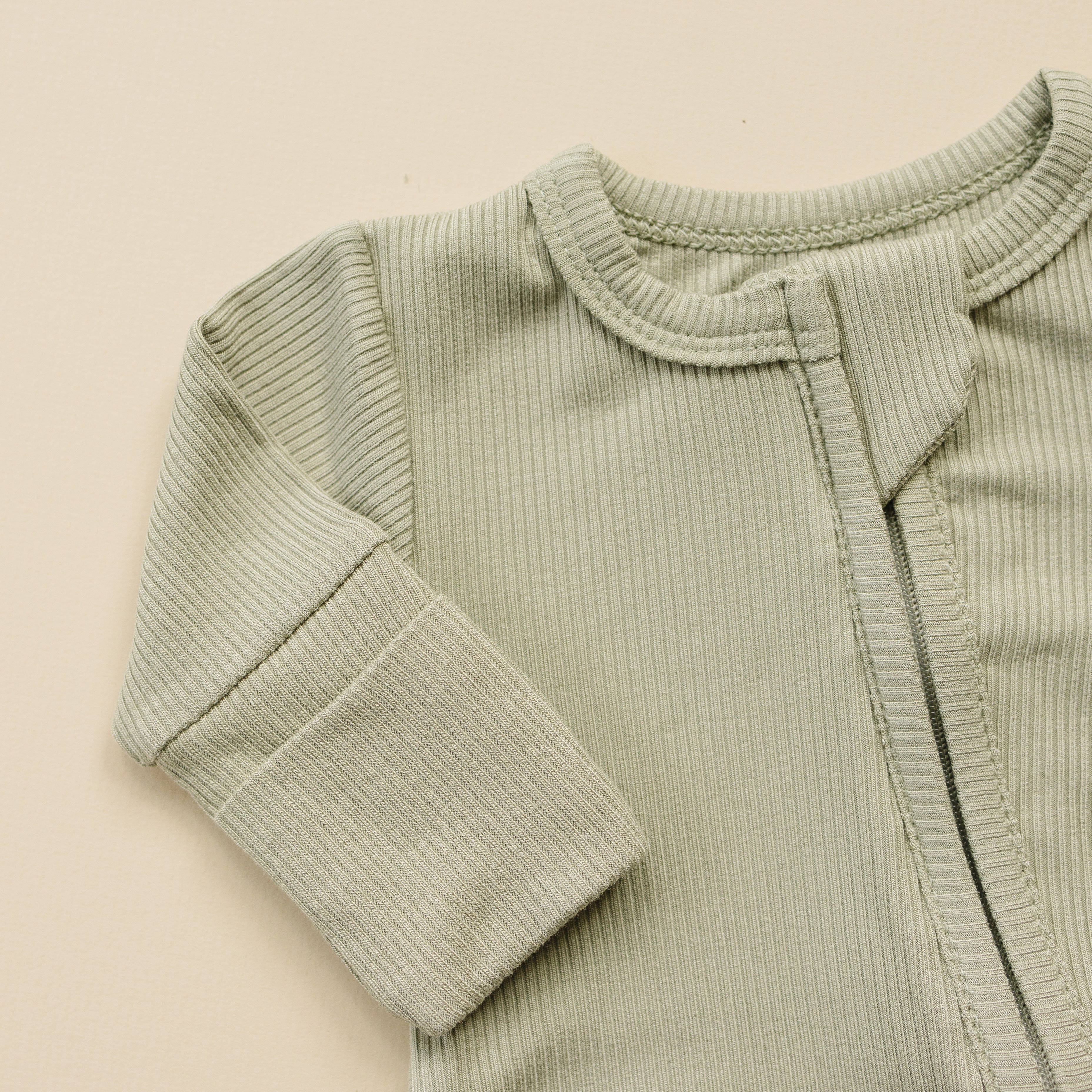 Solid Ribbed Bamboo Zippy Romper - More Colors