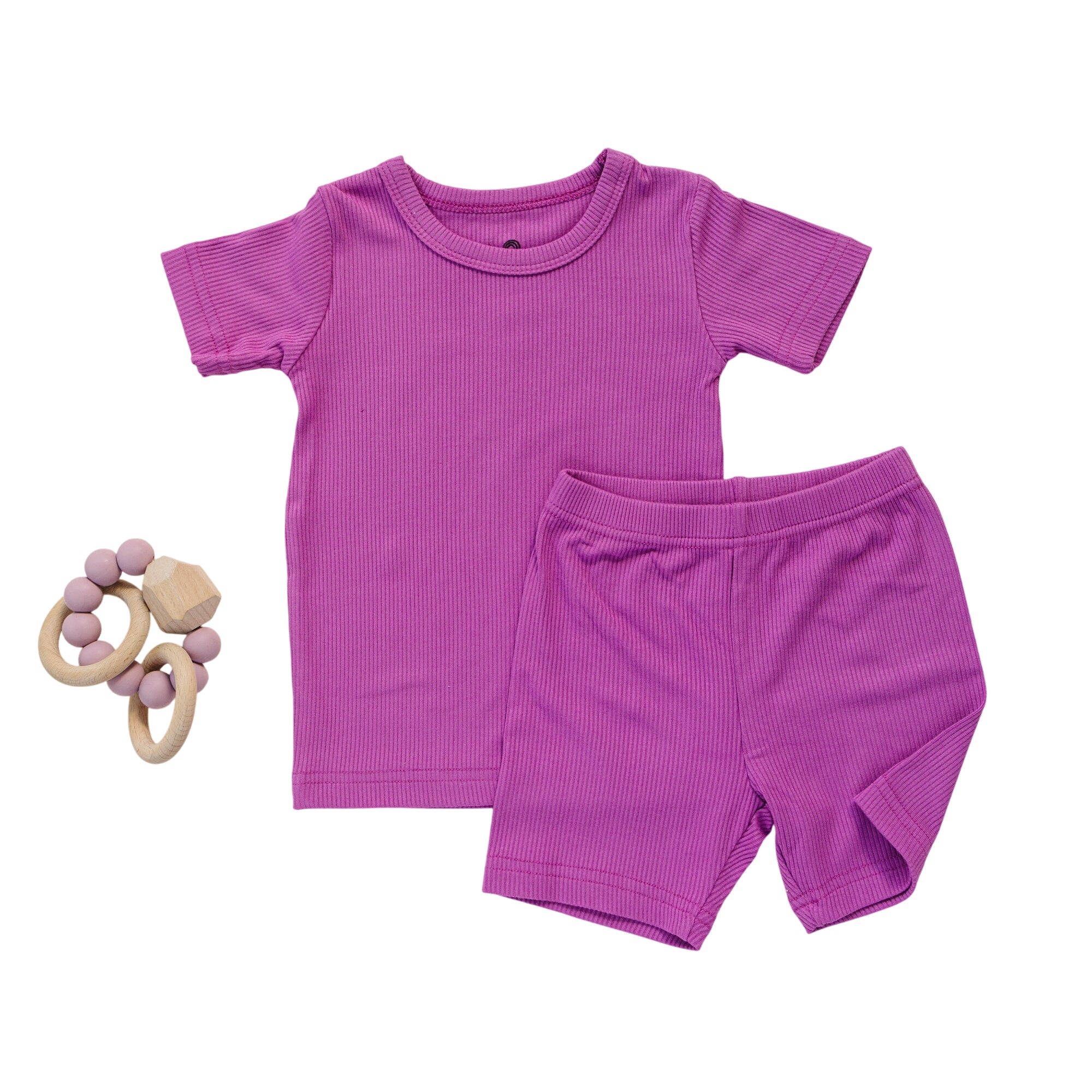 Solid Ribbed Bamboo 2pc Pajamas - More Colors