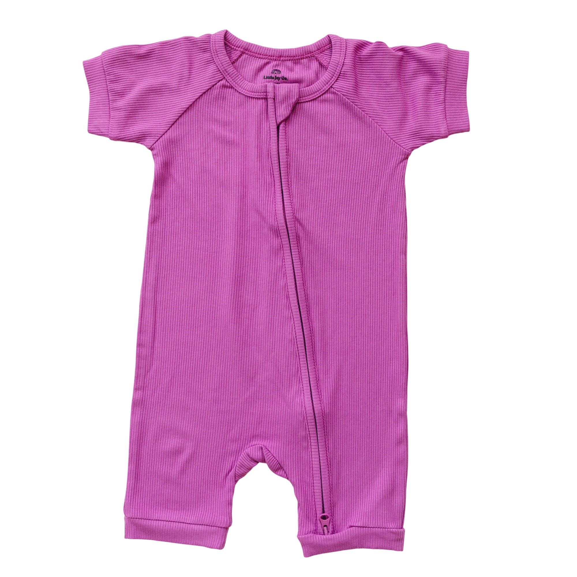 Solid Ribbed Bamboo Shorty Romper - More Colors