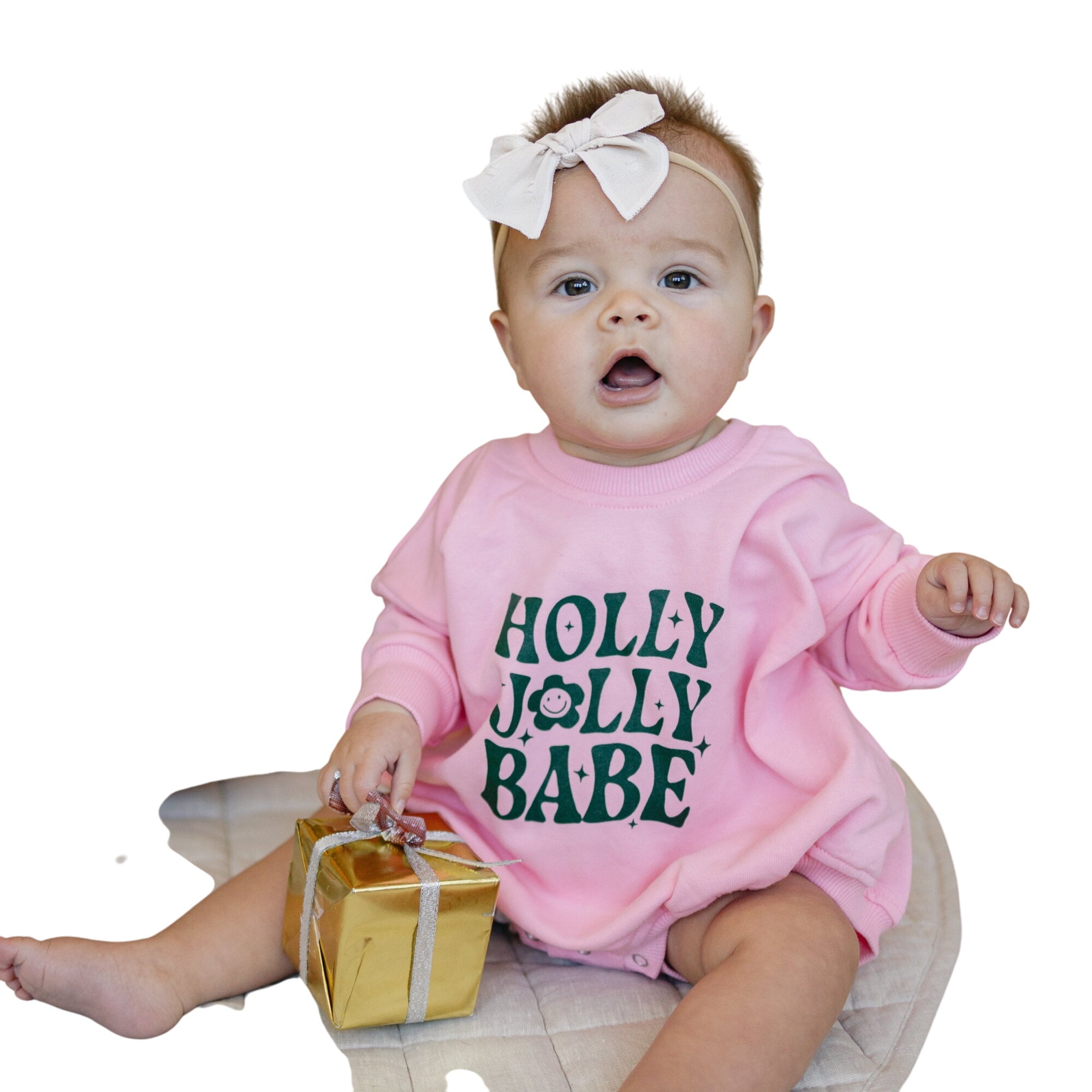 Holly Jolly Babe Christmas Sweatshirt Romper