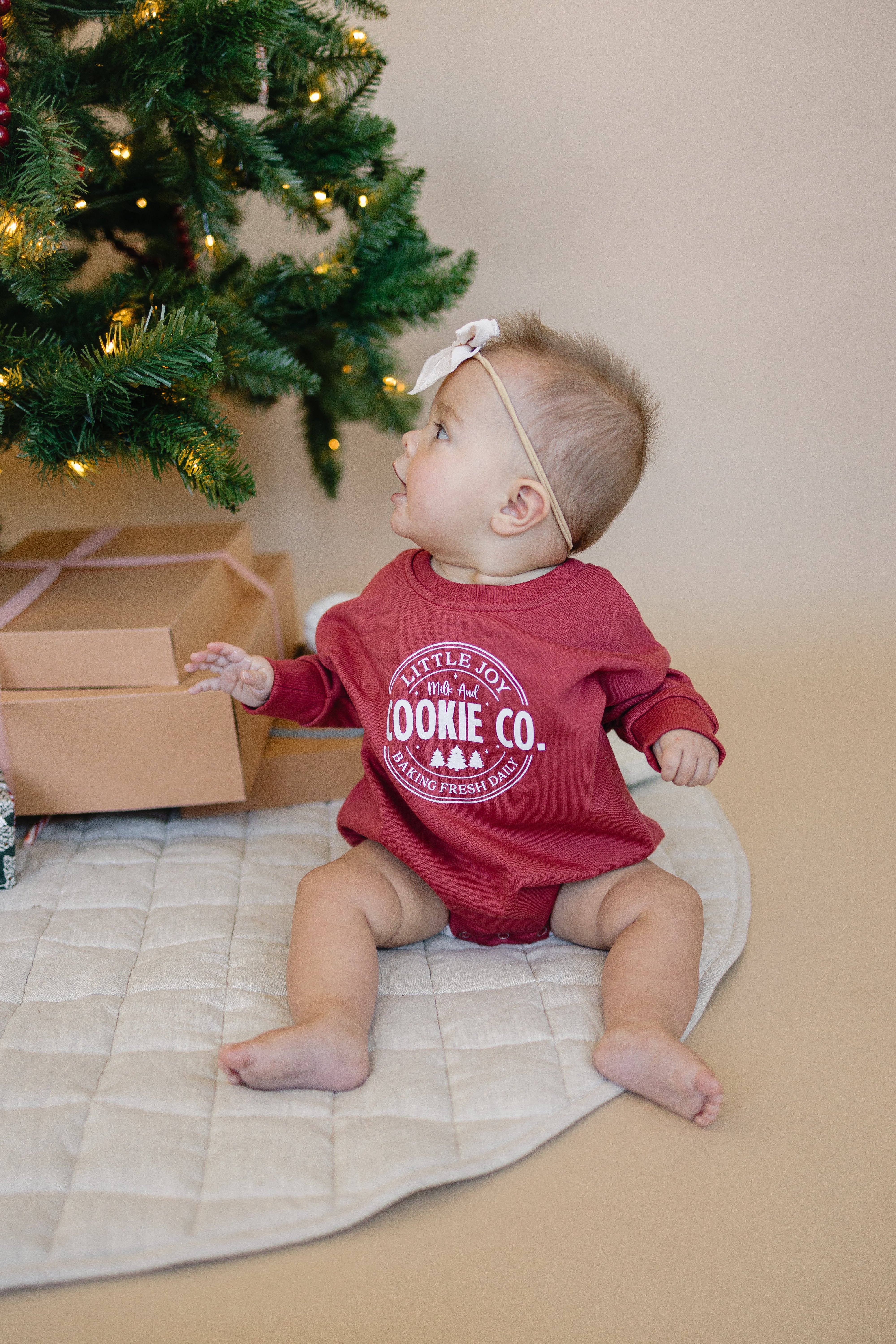 kie Co. Christmas Sweatshirt Romper
