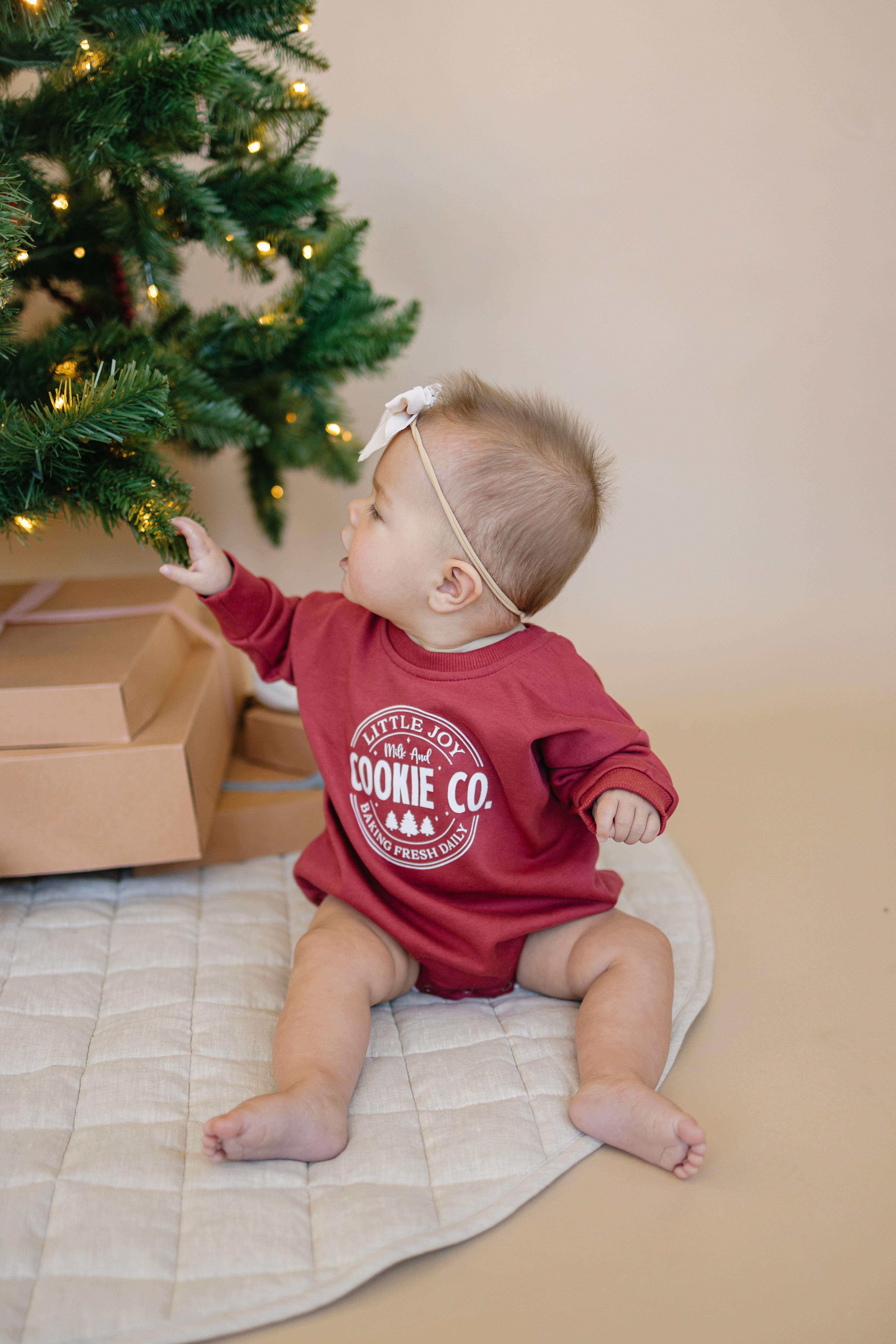 kie Co. Christmas Sweatshirt Romper