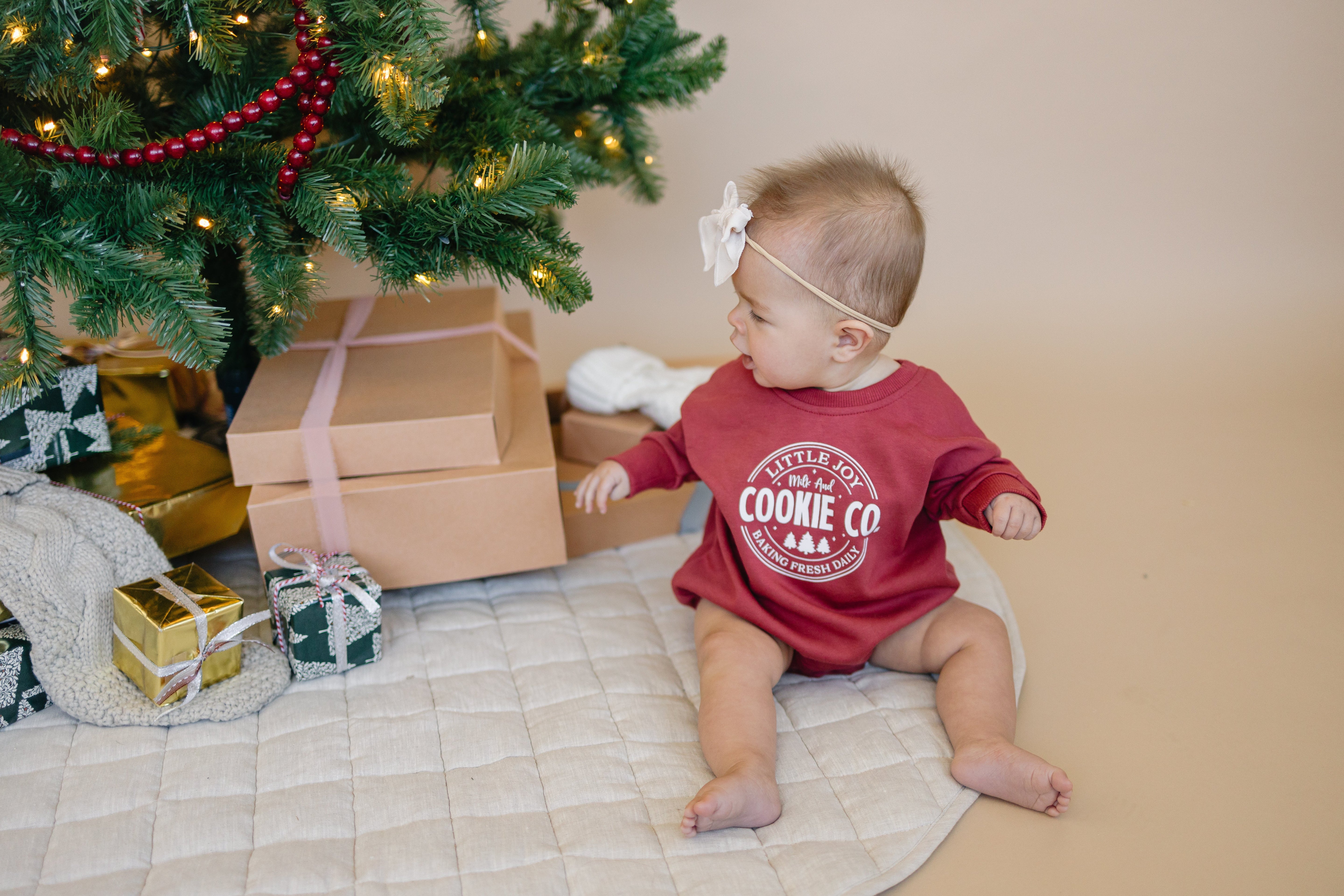 kie Co. Christmas Sweatshirt Romper