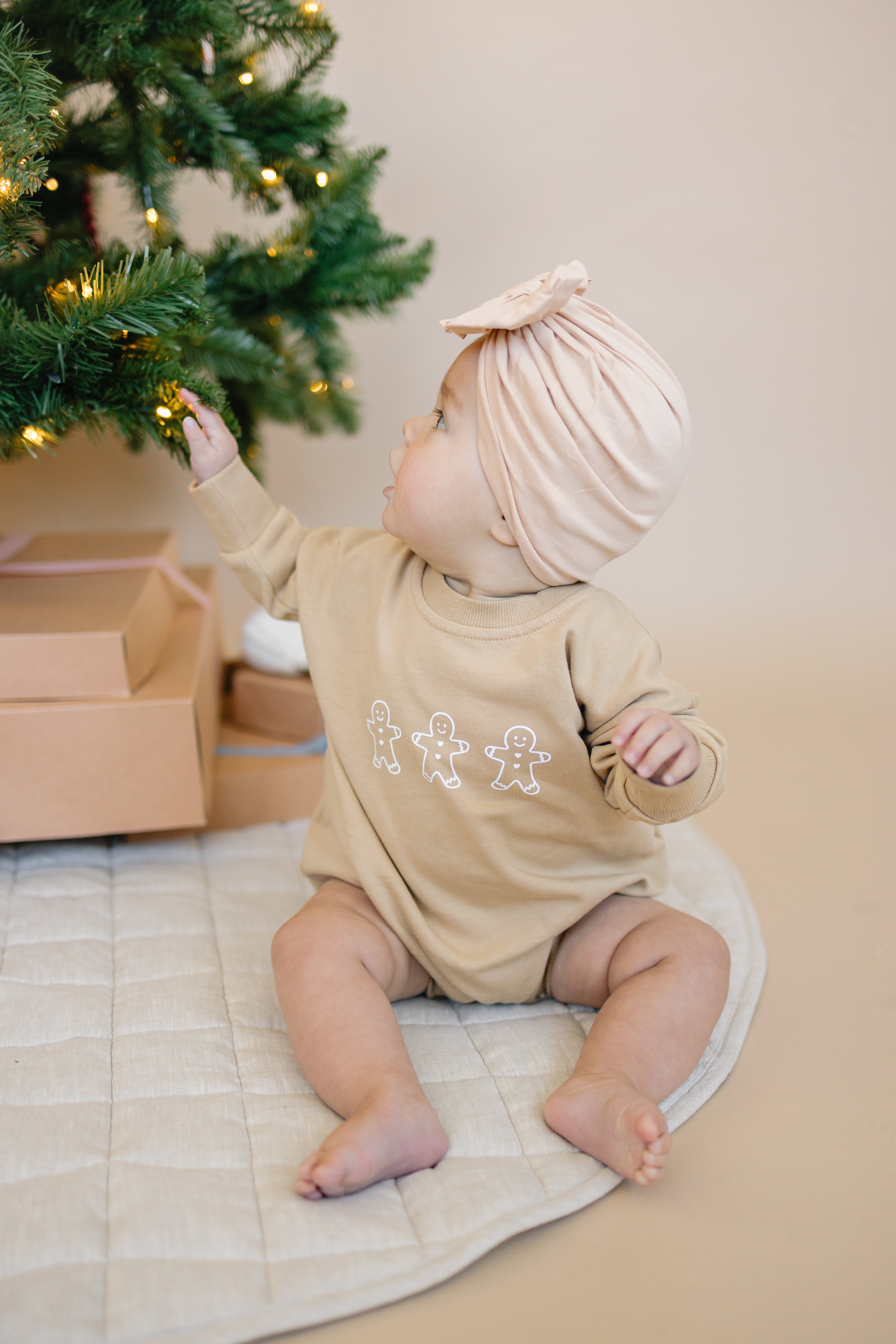 Gingerbread Christmas Sweatshirt Romper
