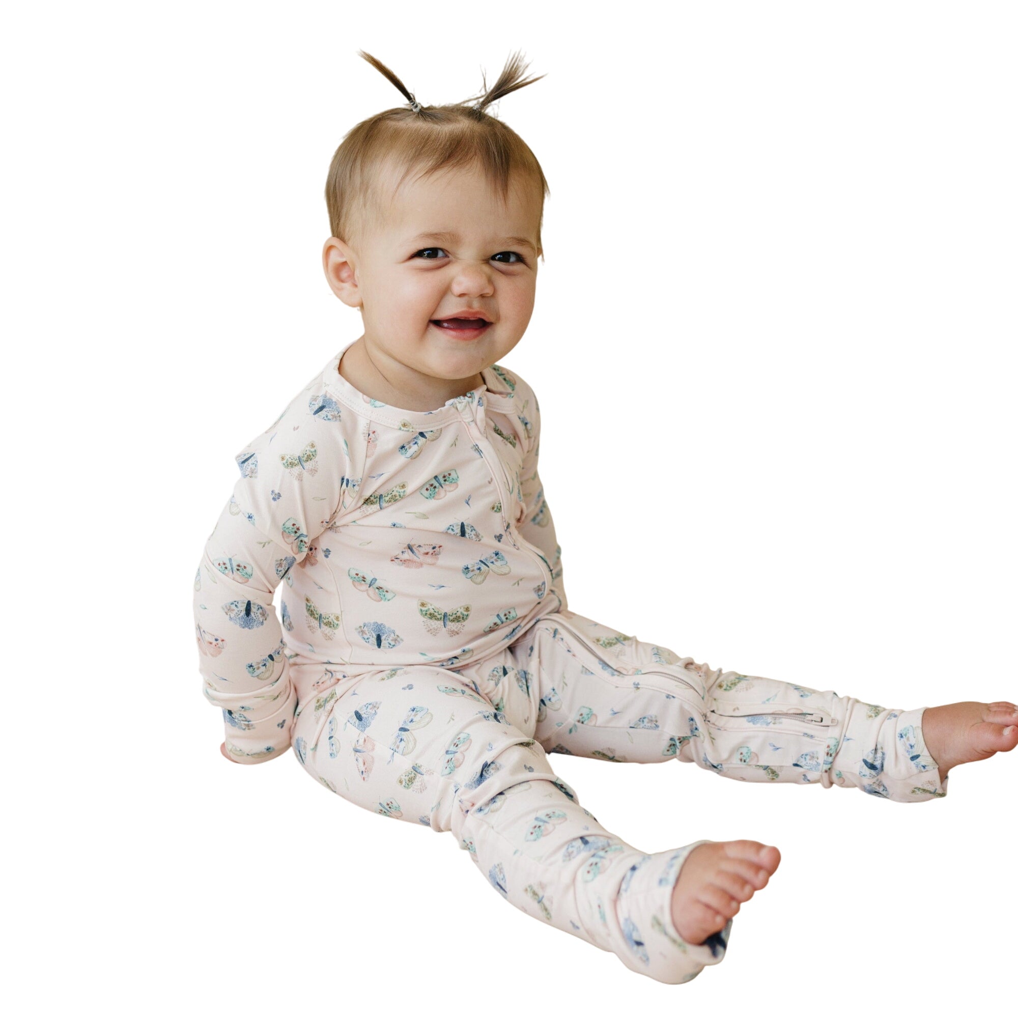 Luna Moths Bamboo Zippy Pajamas