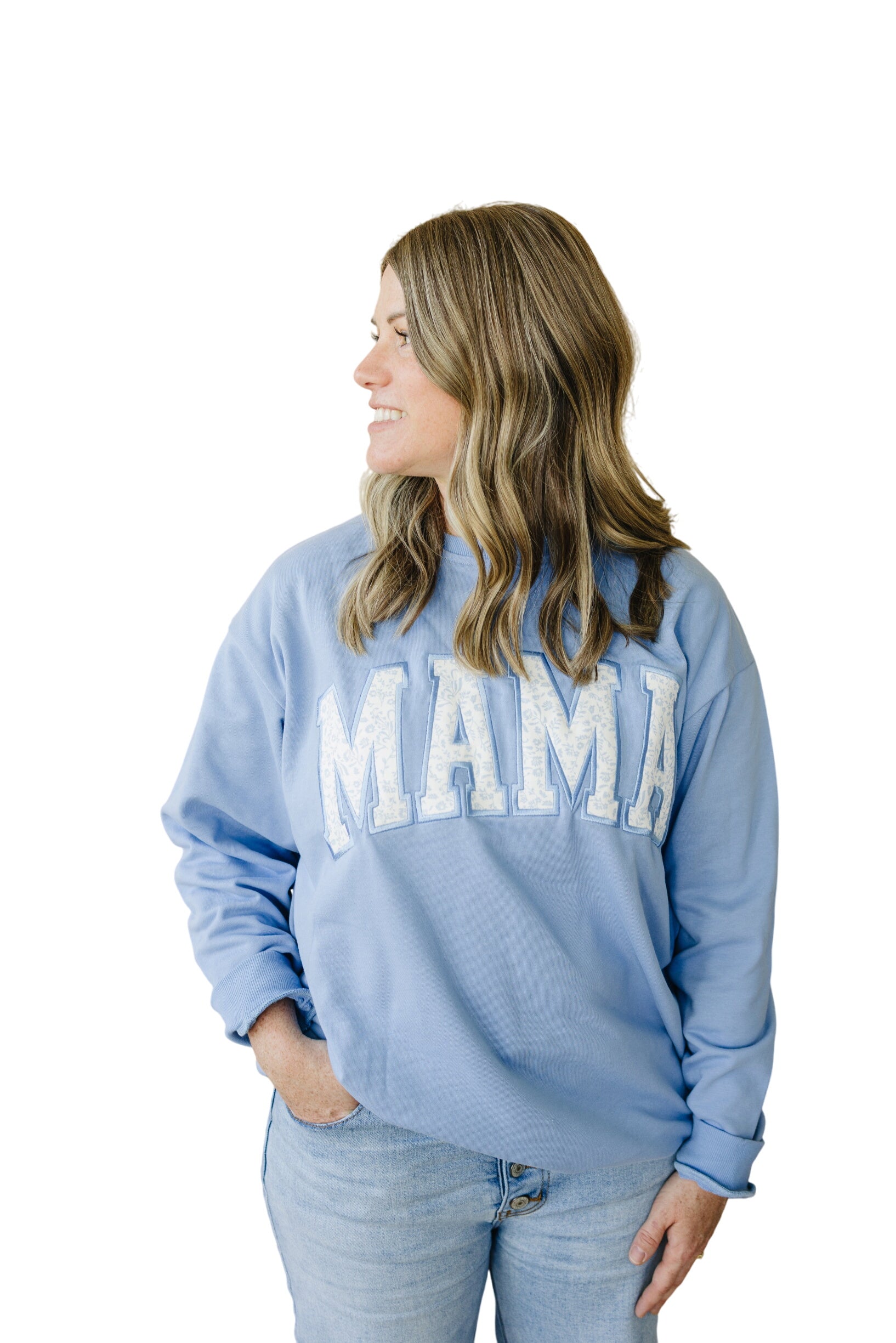 Mama Applique Crewneck Sweatshirt