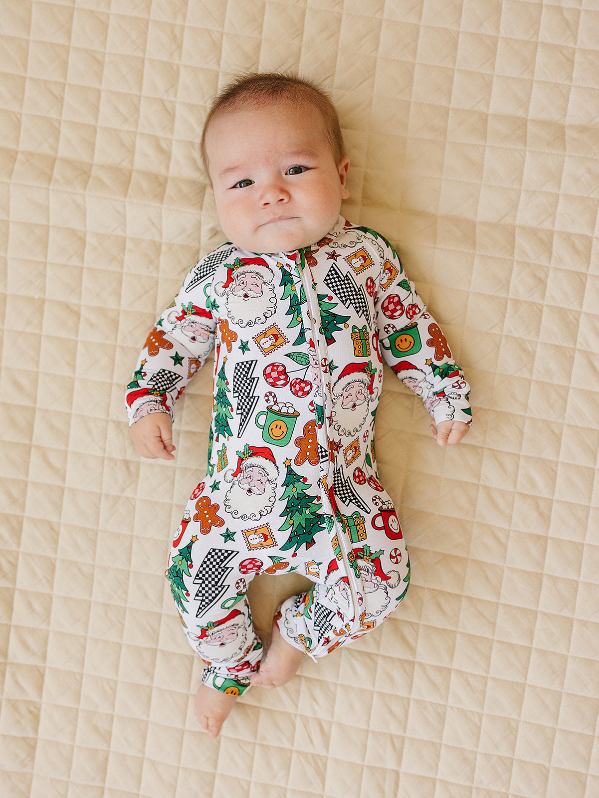 Bamboo Zip Romper | Christmas Vibes